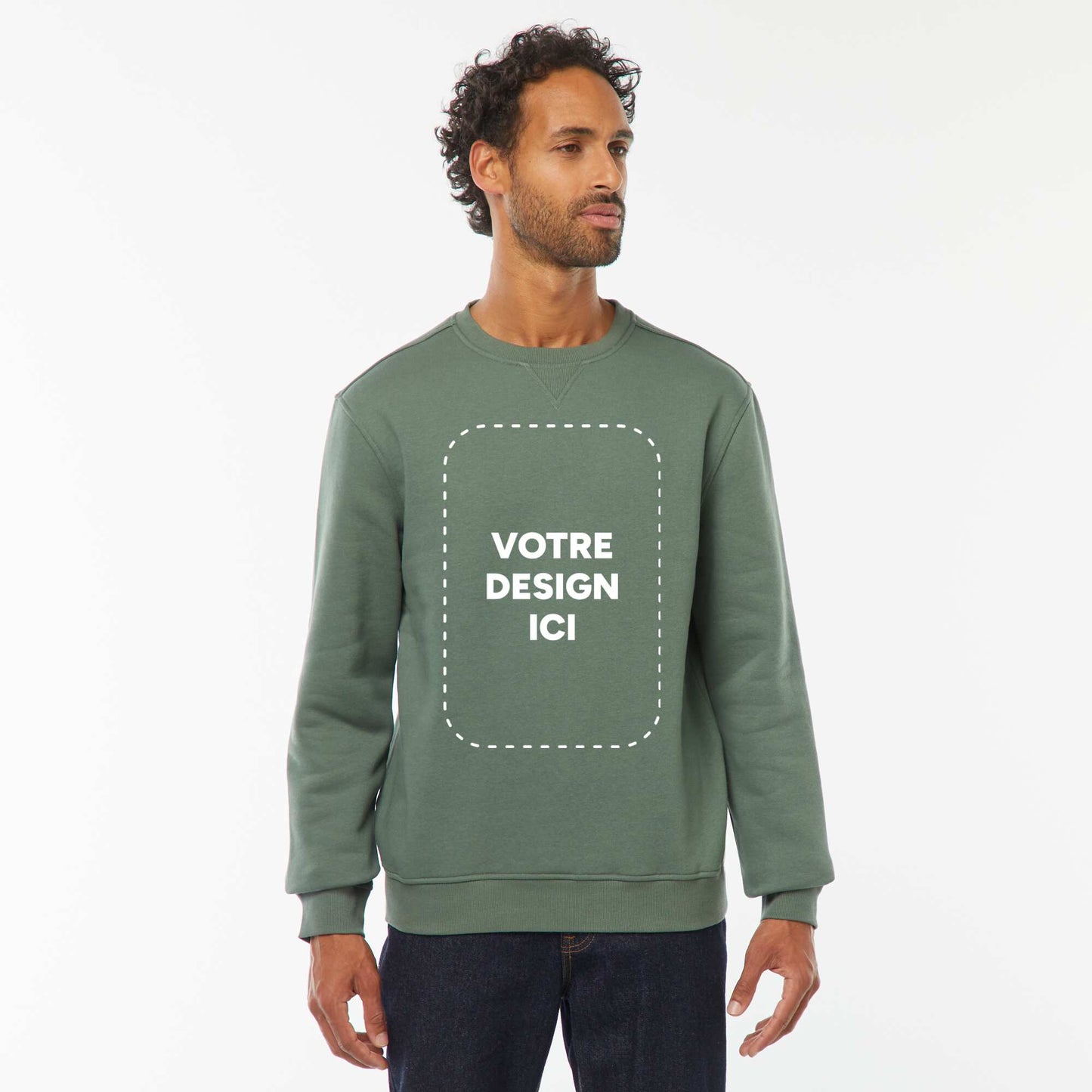 Sweat col rond molleton 320 Gr  - Unisexe VERT