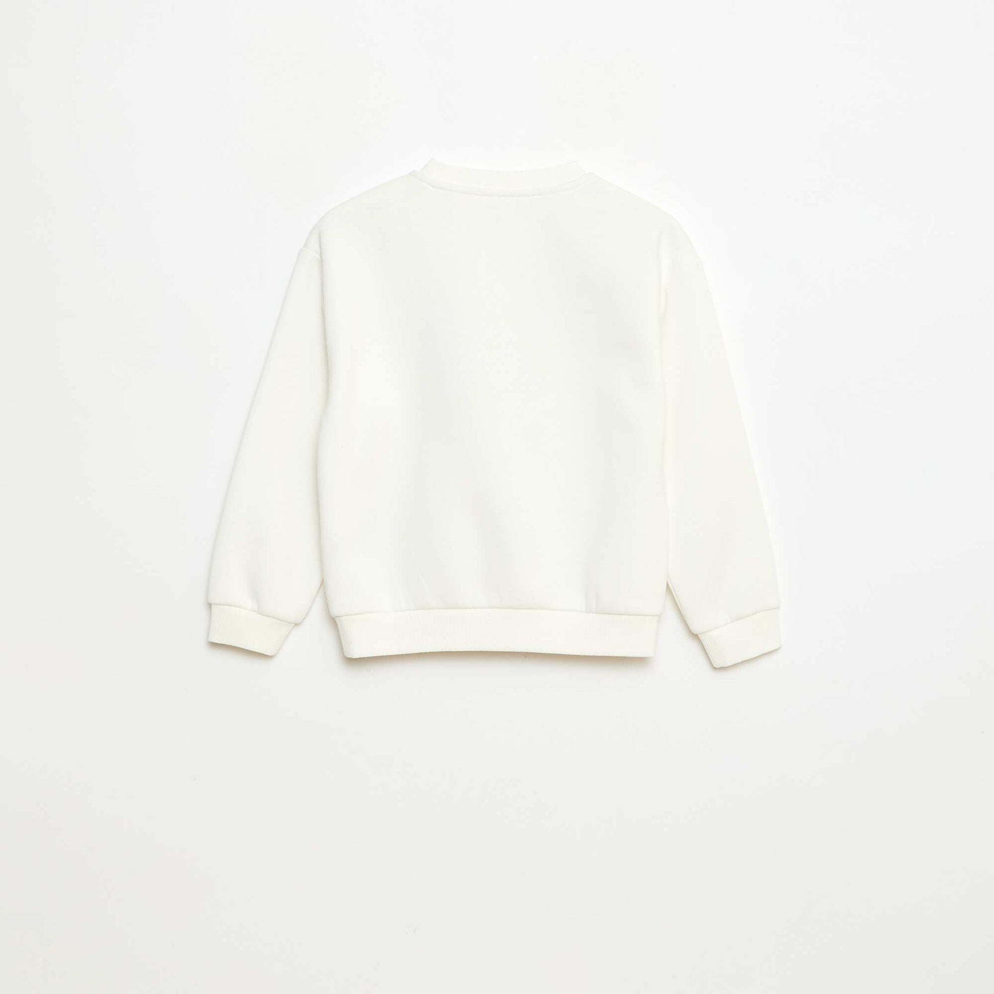 Sweat en molleton imprimé Noël BLANC