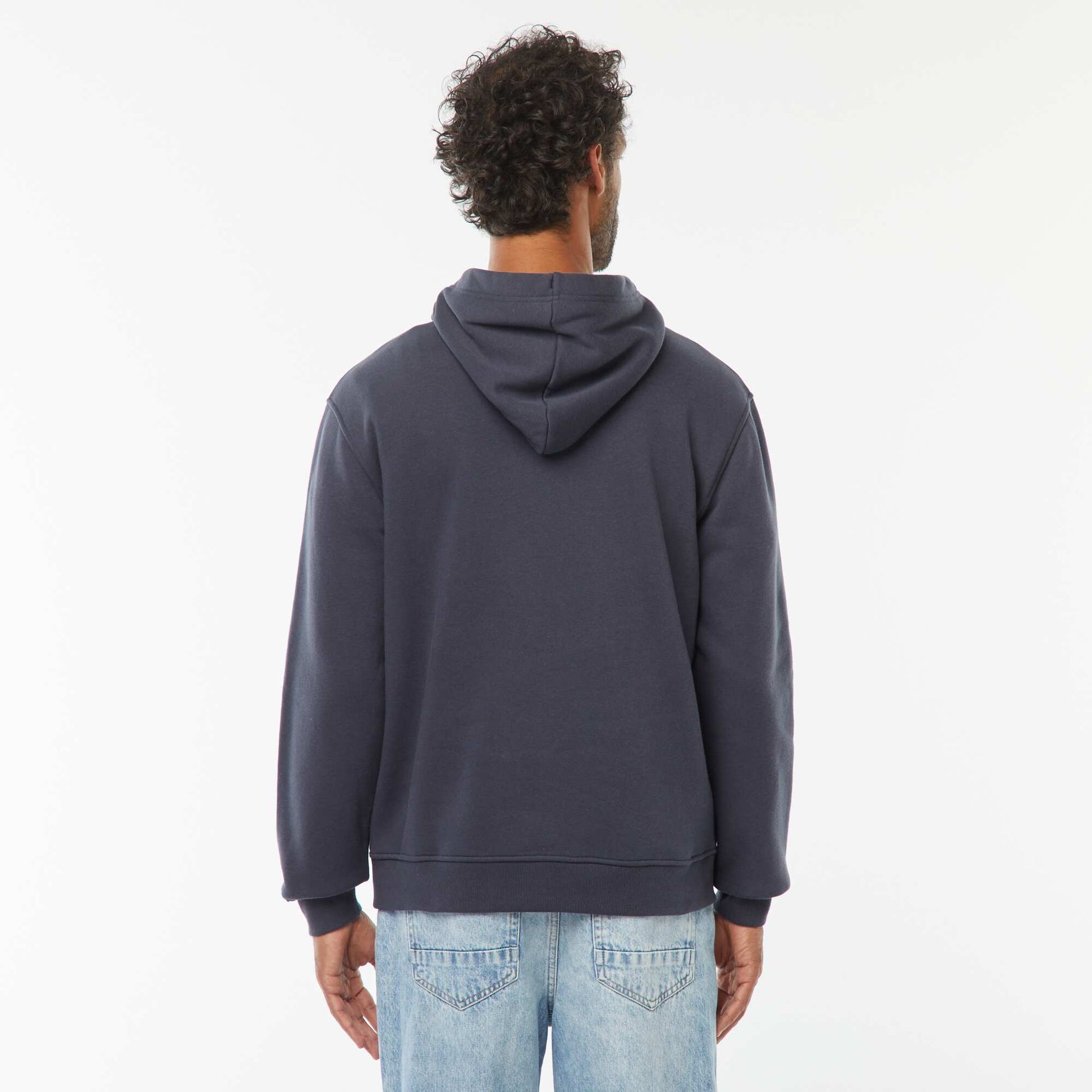 Sweat capuche molleton 320 Gr BLEU MARINE