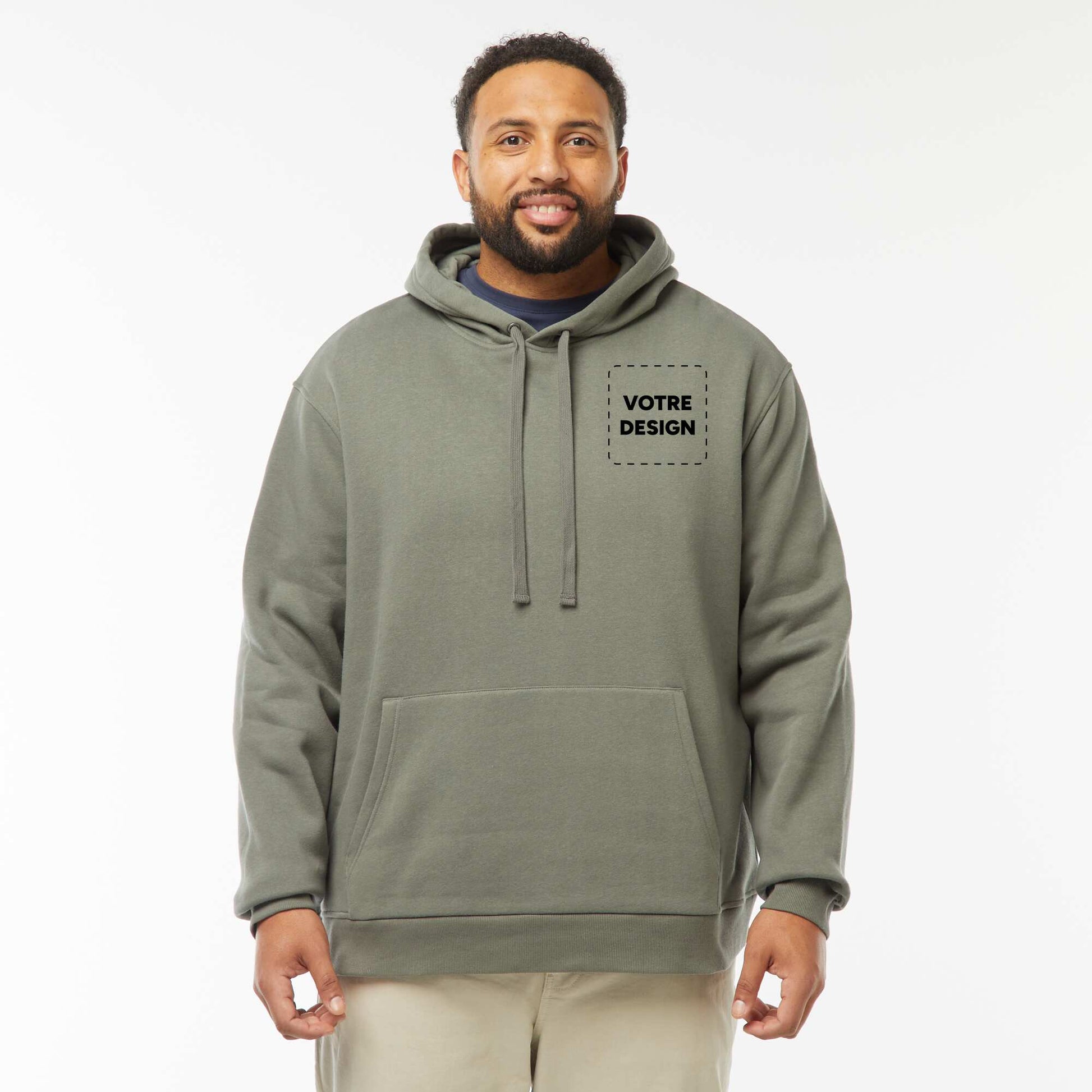 Sweat capuche molleton 320 Gr VERT
