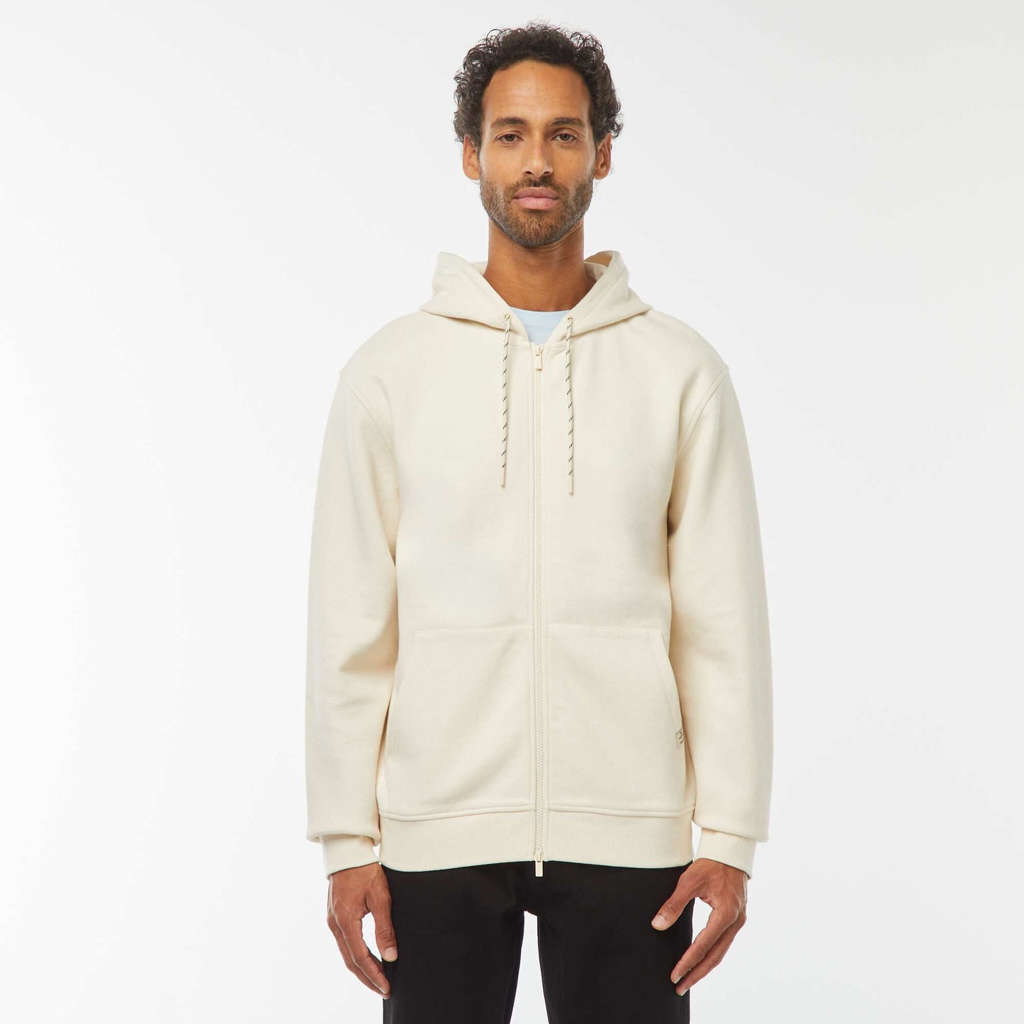 Sweat zippé molleton 385 Gr BLANC