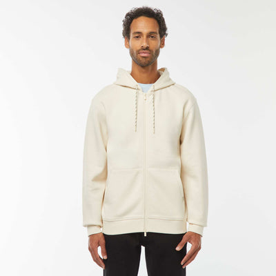 Sweat zippé molleton 385 Gr BLANC