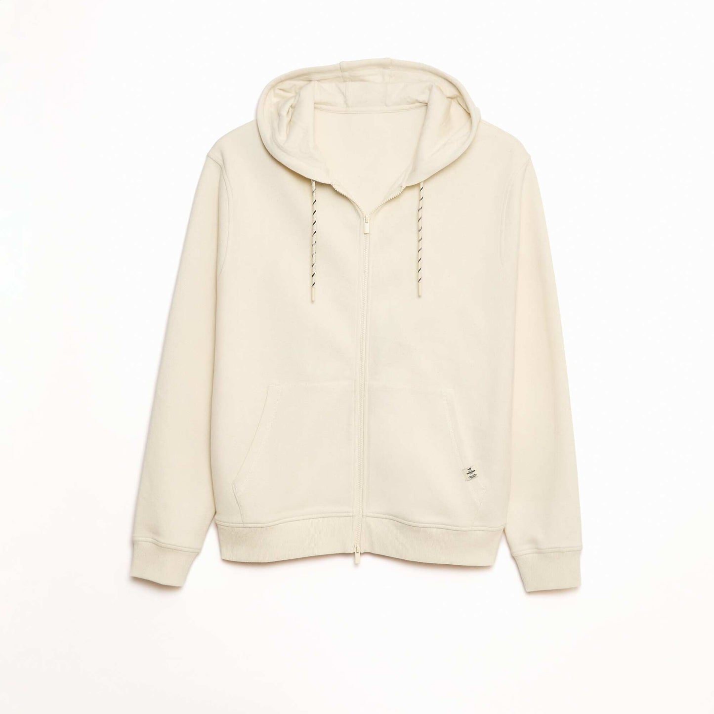 Sweat zippé molleton 385 Gr BLANC