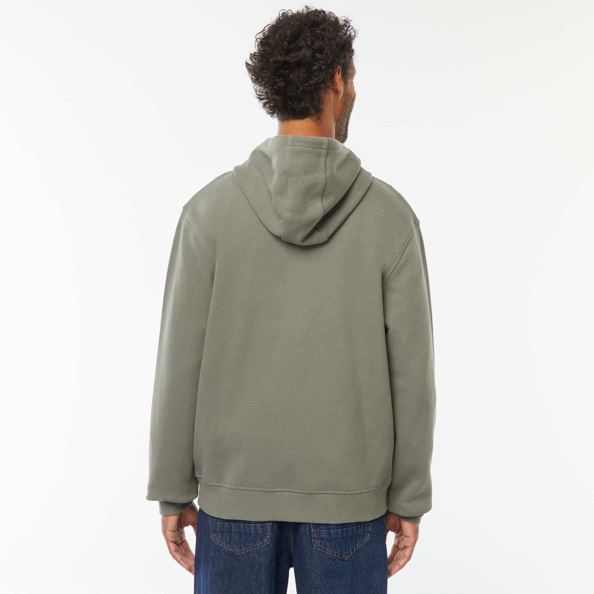 Sweat zippé molleton 385 Gr KAKI