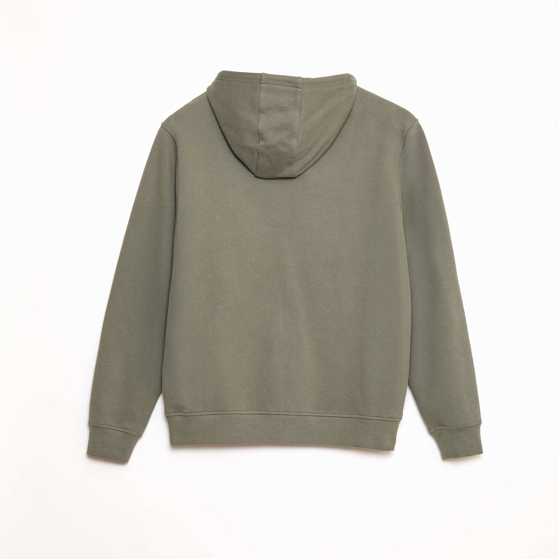 Sweat zippé molleton 385 Gr KAKI