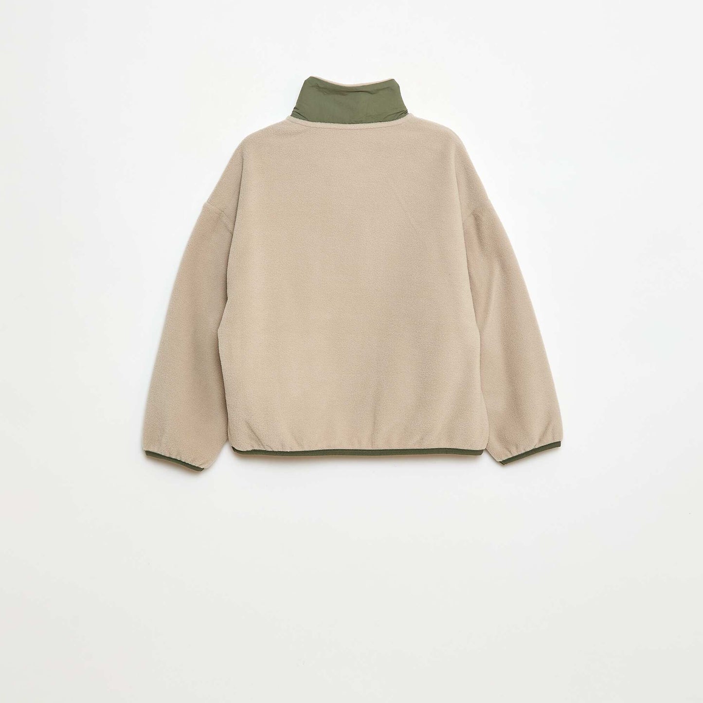 Sweat polaire col montant BEIGE