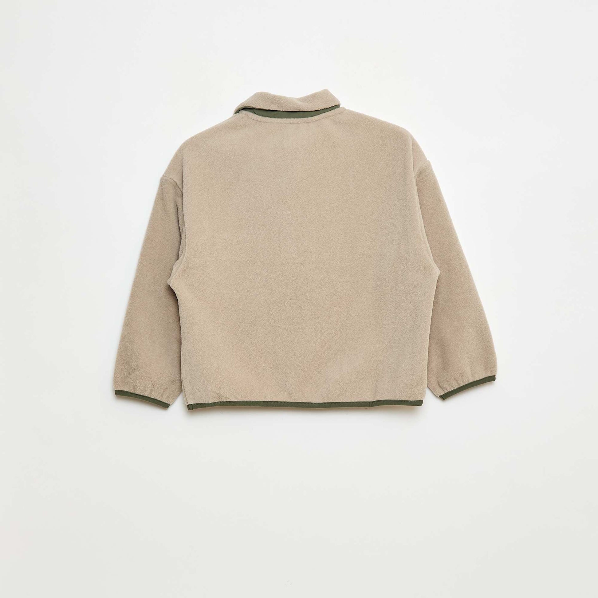 Sweat polaire col montant BEIGE