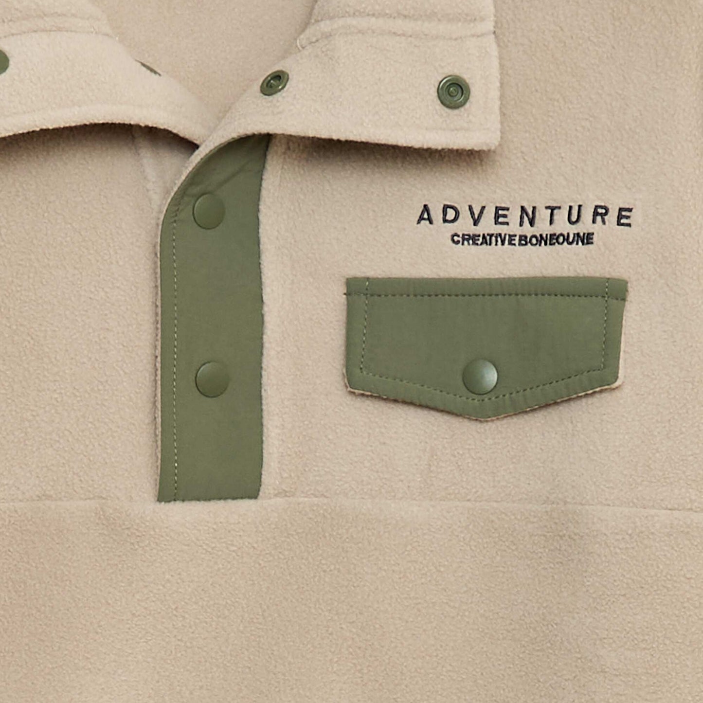Sweat polaire col montant BEIGE