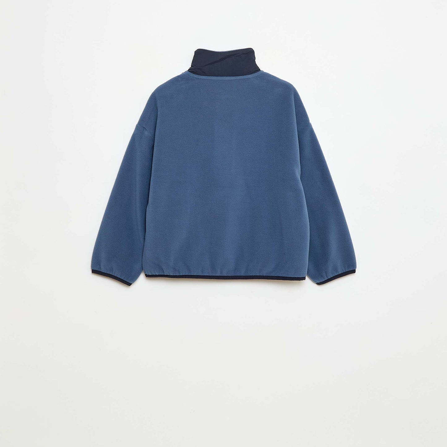 Sweat polaire col montant BLEU