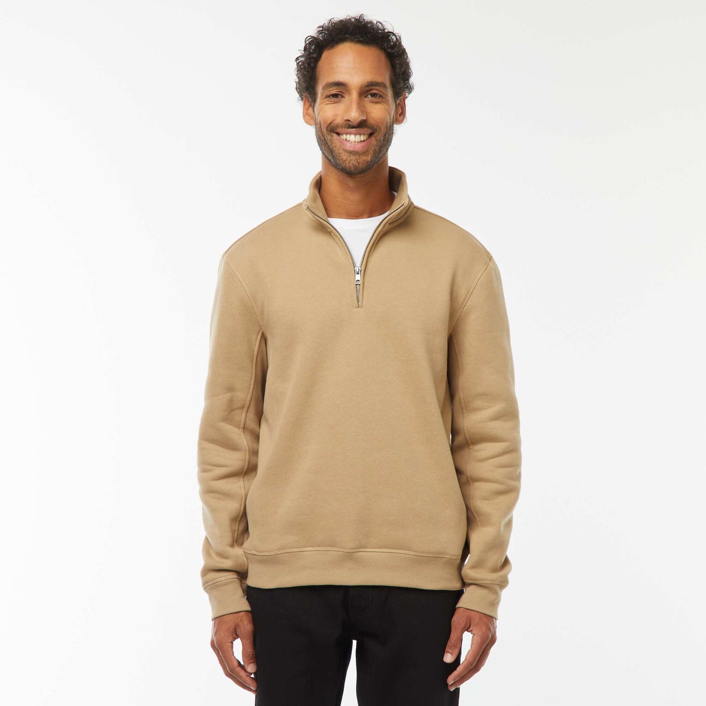 Sweat zippé molleton 320 Gr BEIGE