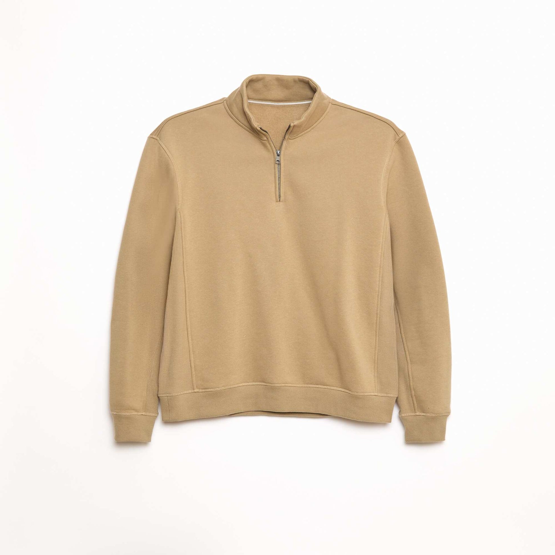 Sweat zippé molleton 320 Gr BEIGE