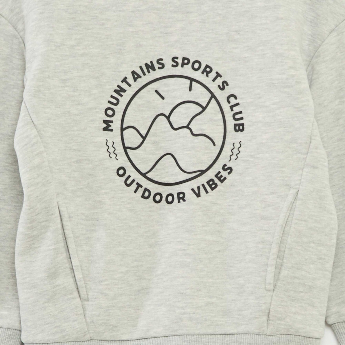 Sweat col montant loose en polaire GRIS