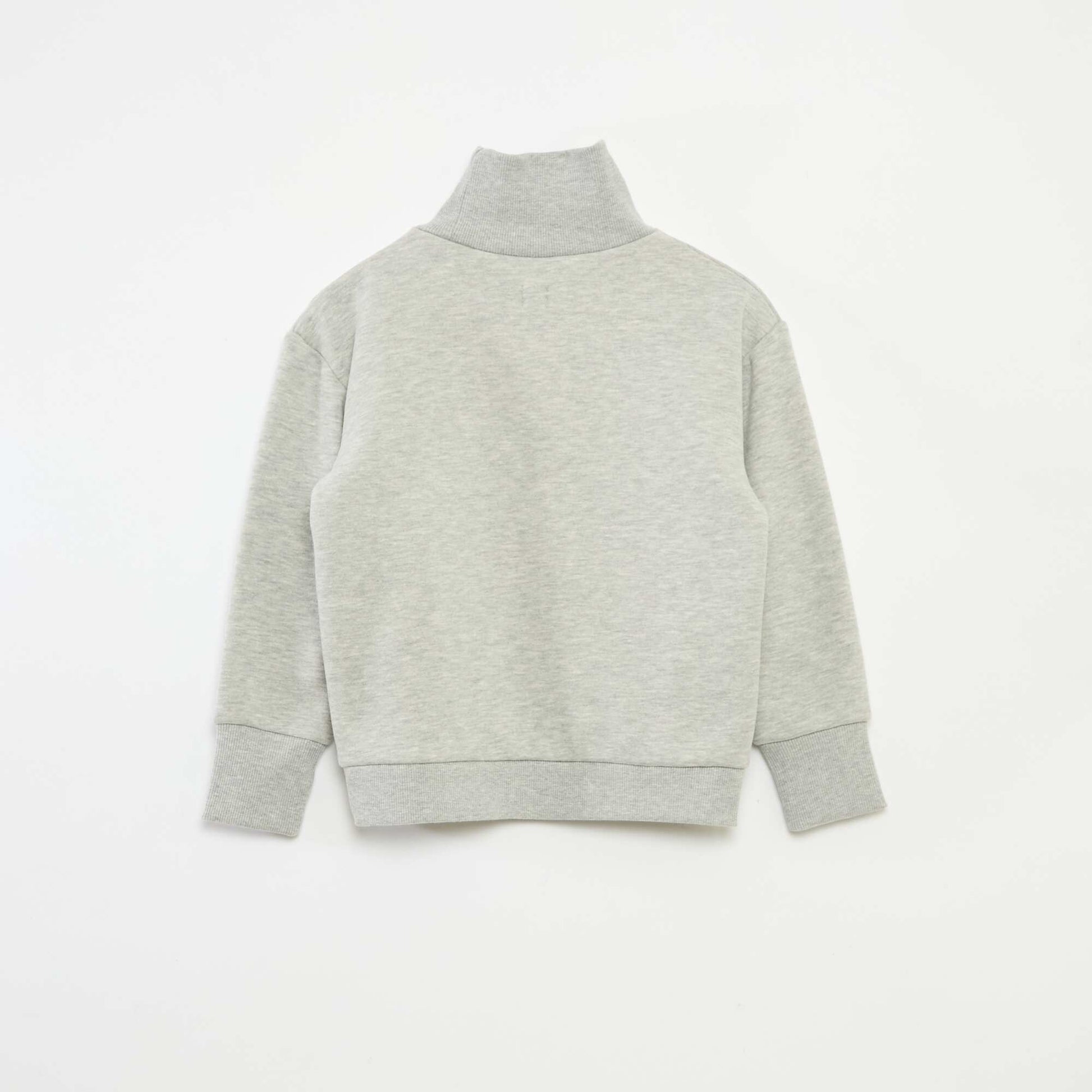 Sweat col montant loose en polaire GRIS