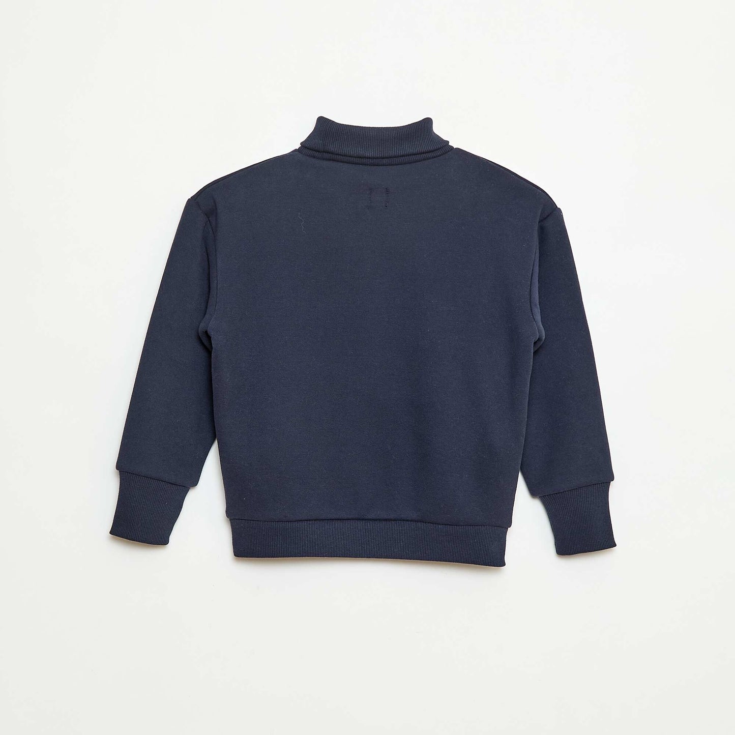 Sweat col montant loose en polaire BLEU