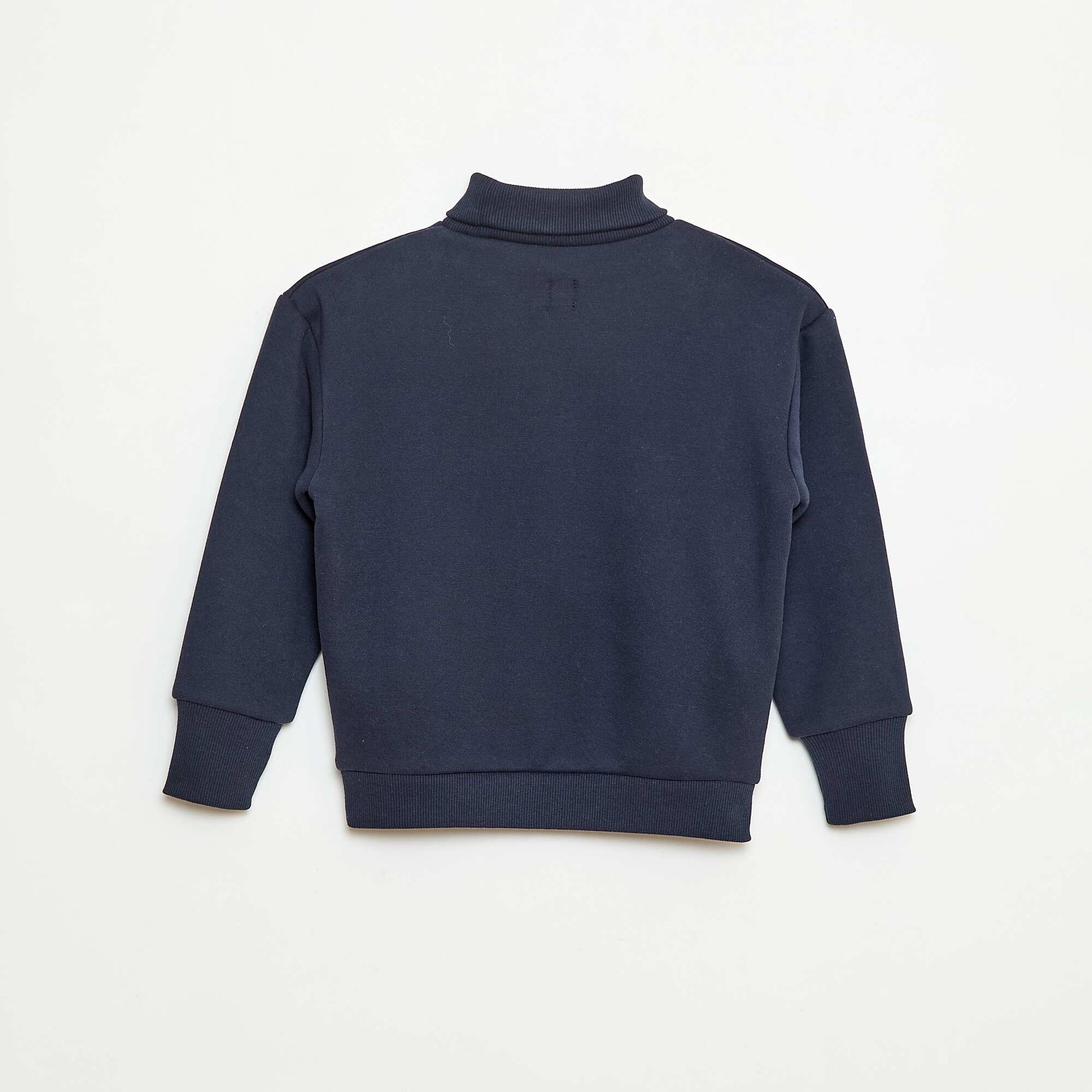 Sweat col montant loose en polaire BLEU