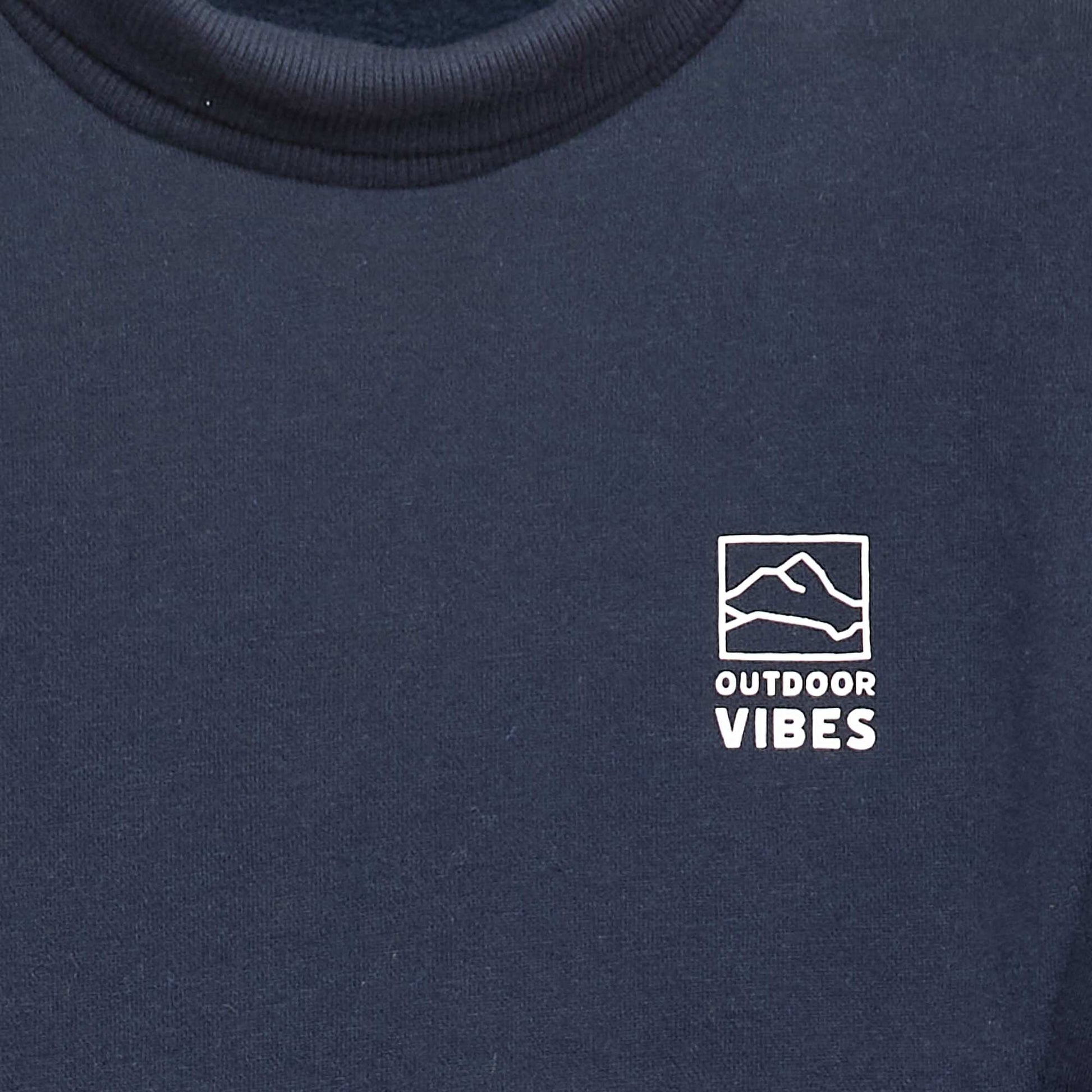 Sweat col montant loose en polaire BLEU