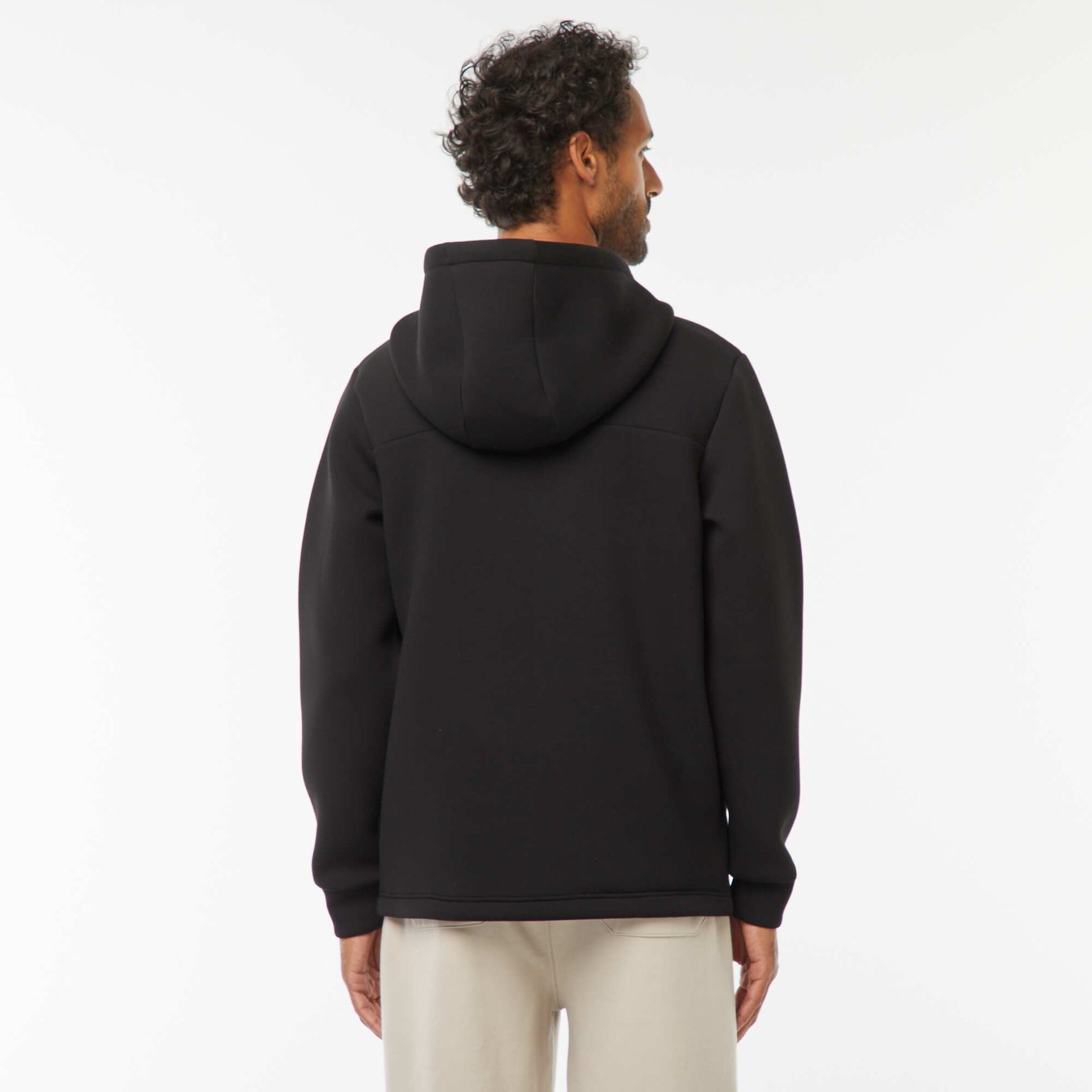 Sweat en néoprène et doudoune NOIR