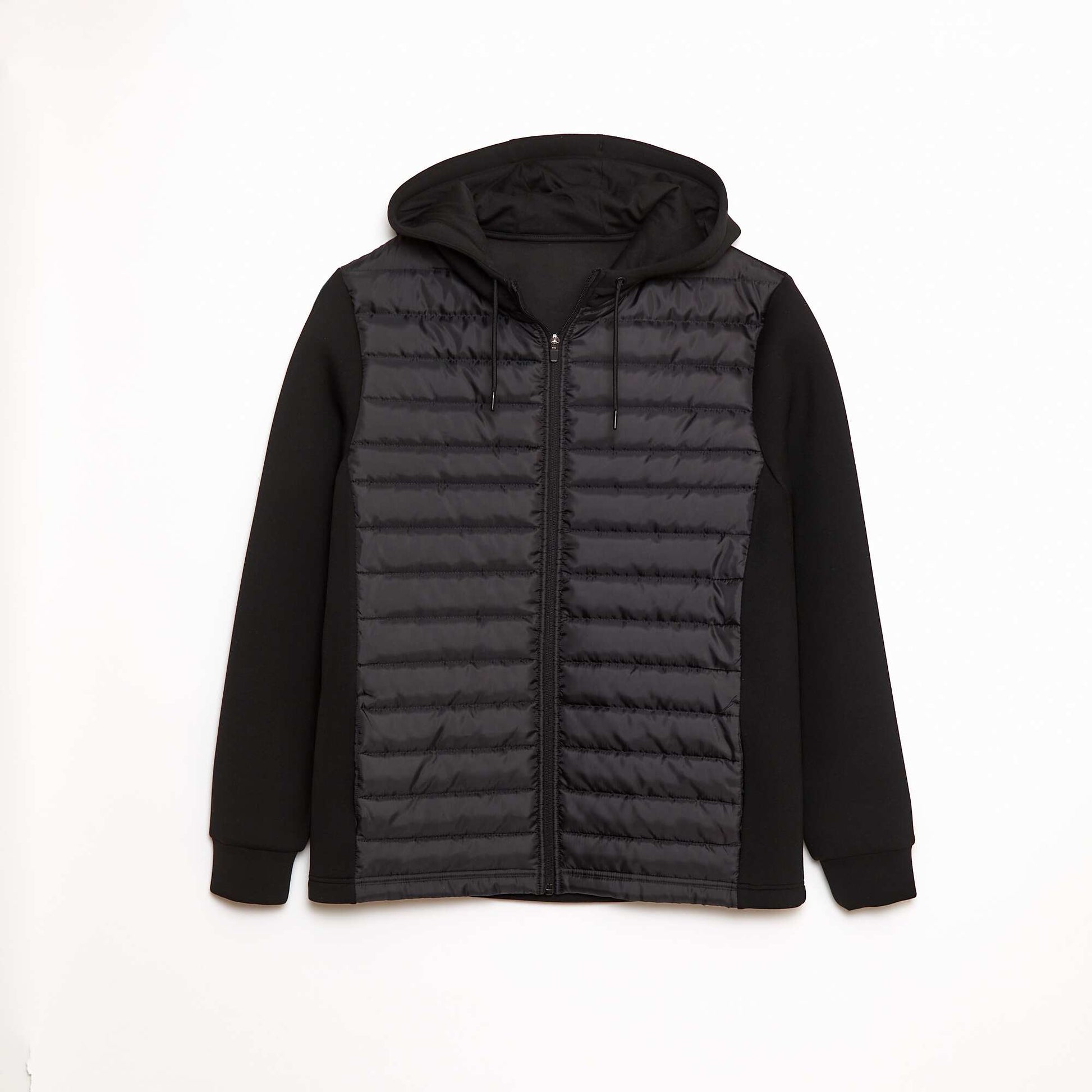 Sweat en néoprène et doudoune NOIR