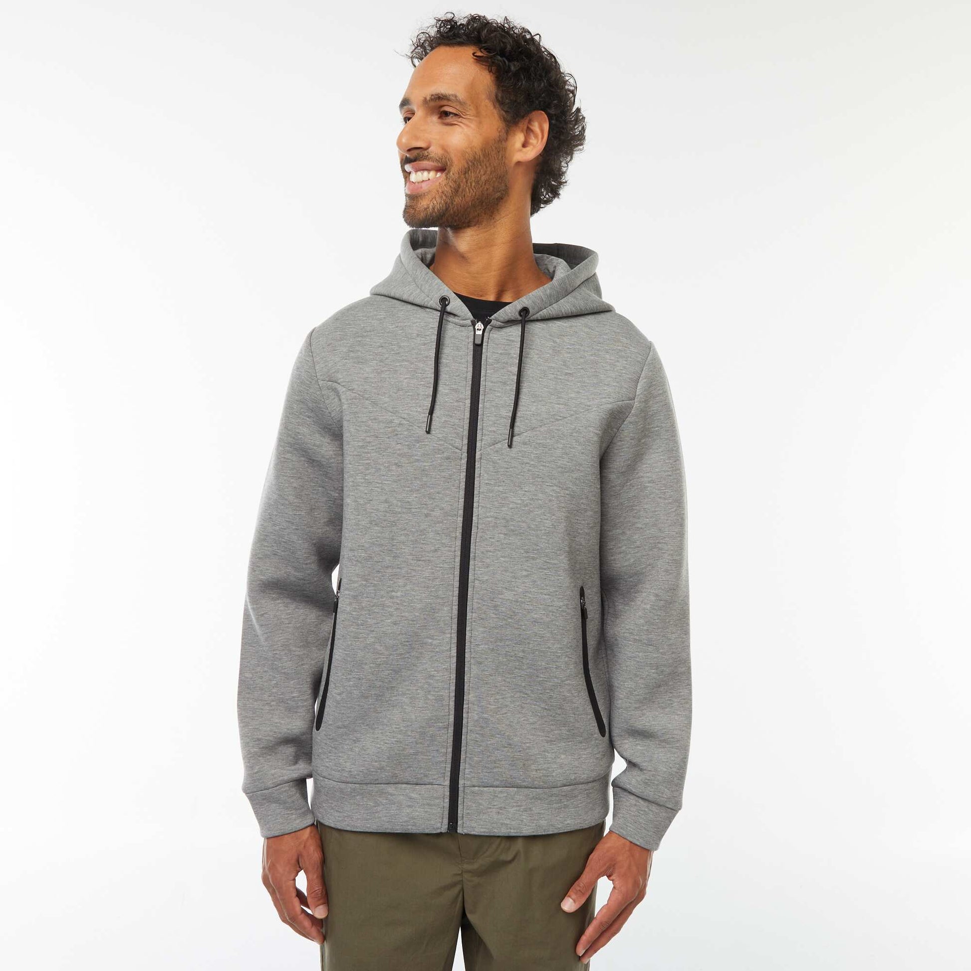 Sweat zippé en néoprène - unisexe GRIS FONCé