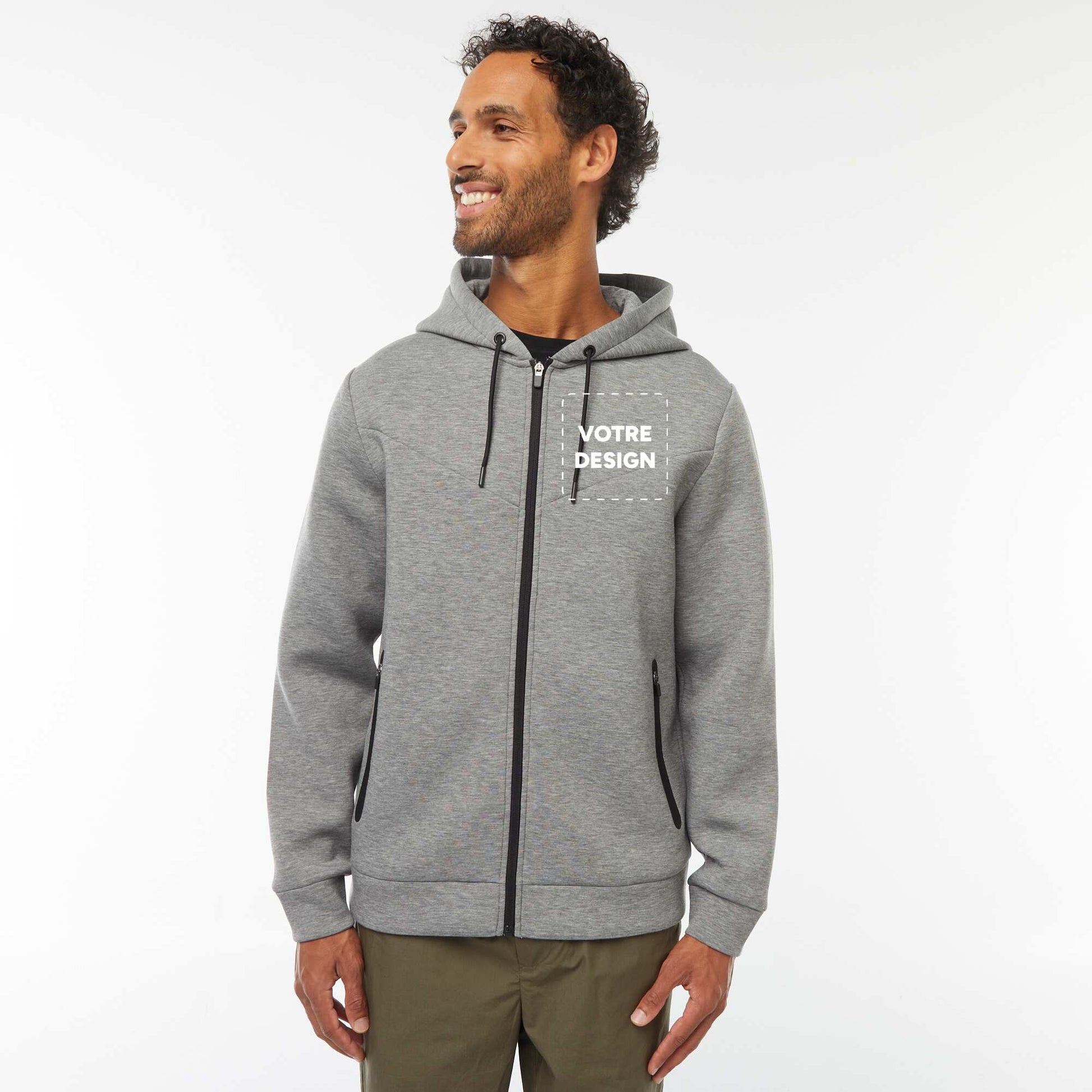 Sweat zippé en néoprène - unisexe GRIS FONCé