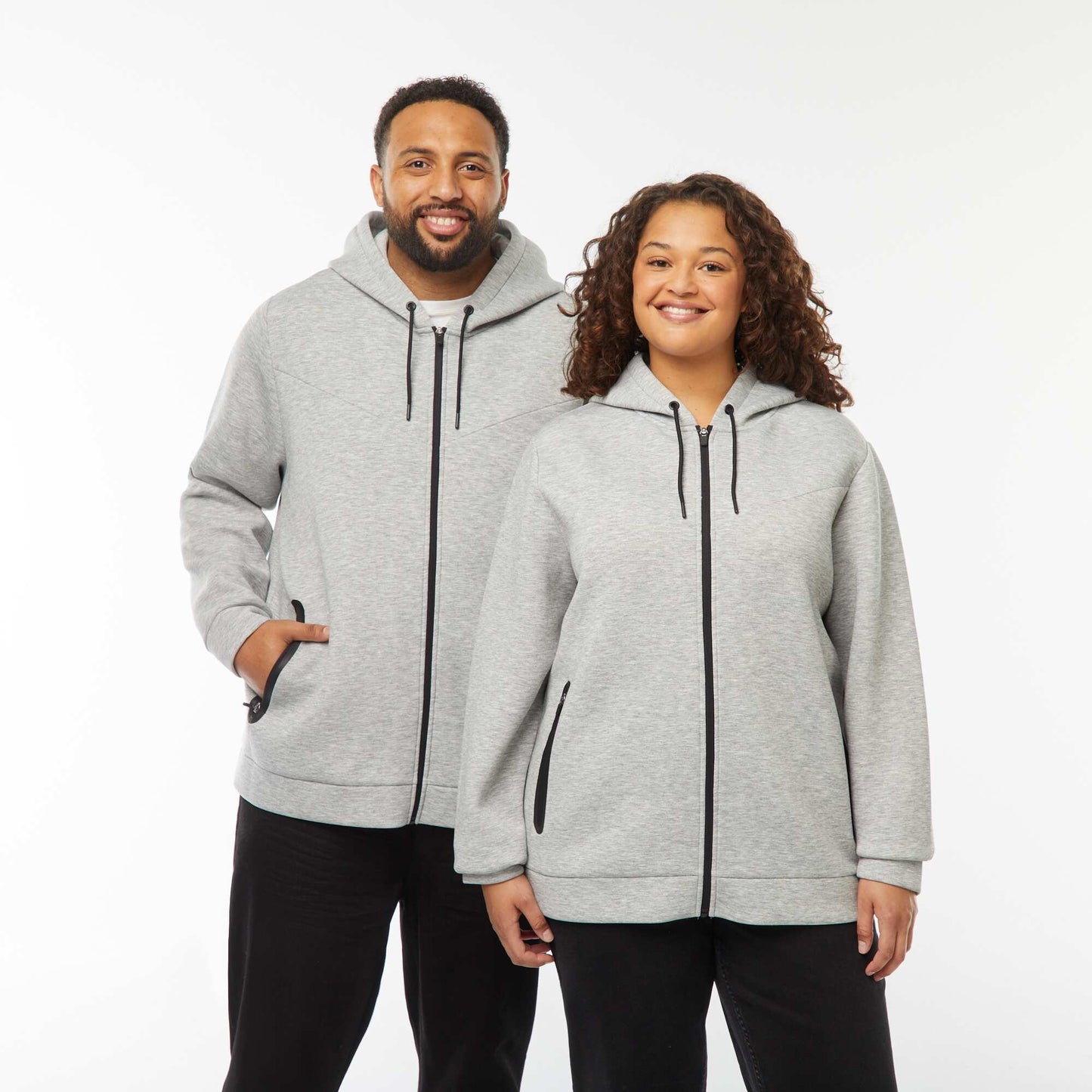 Sweat zippé en néoprène - unisexe GRIS