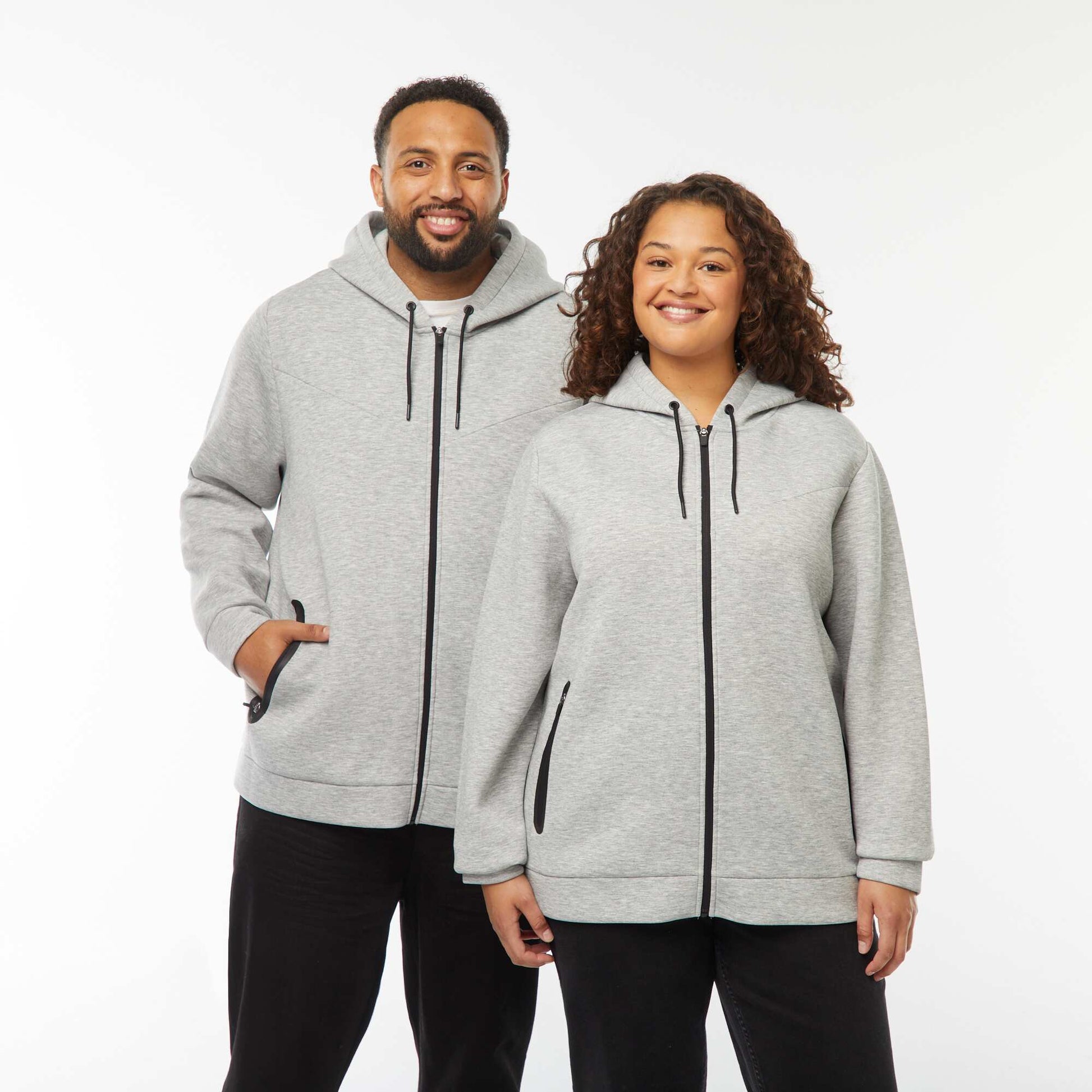 Sweat zippé en néoprène - unisexe GRIS