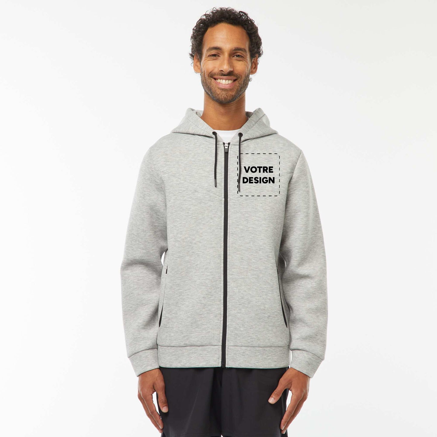 Sweat zippé en néoprène - unisexe GRIS