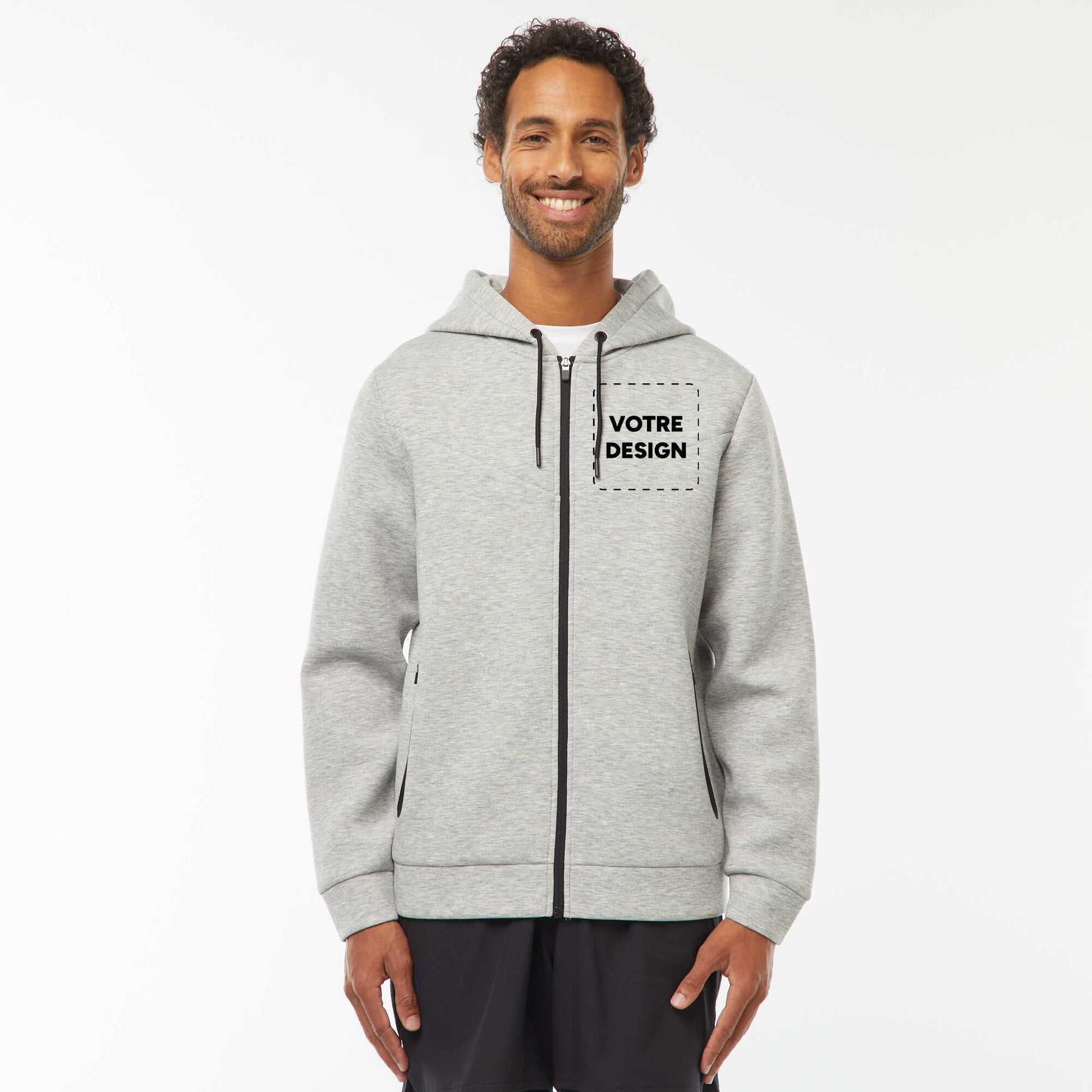 Sweat zippé en néoprène - unisexe GRIS