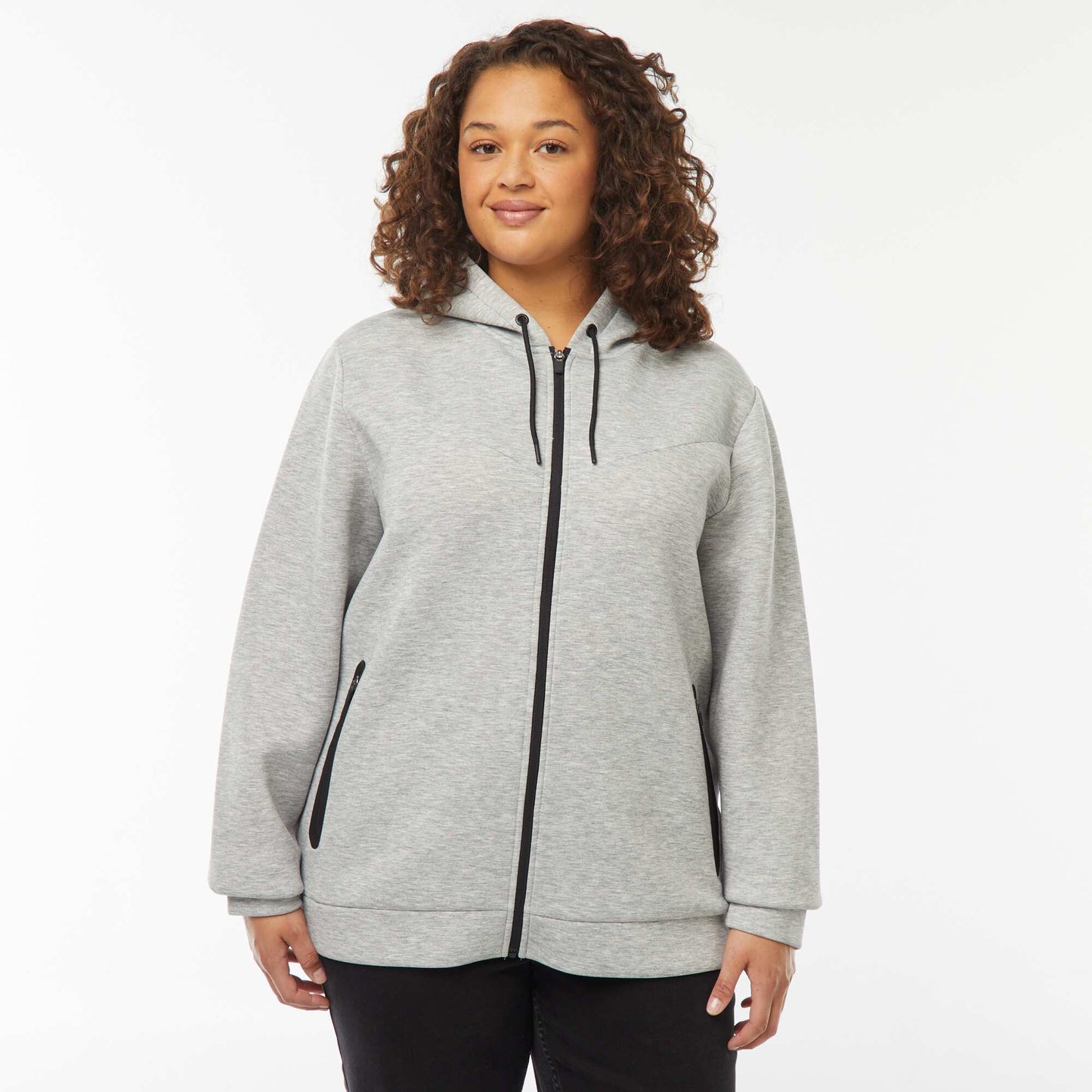 Sweat zippé en néoprène - unisexe GRIS