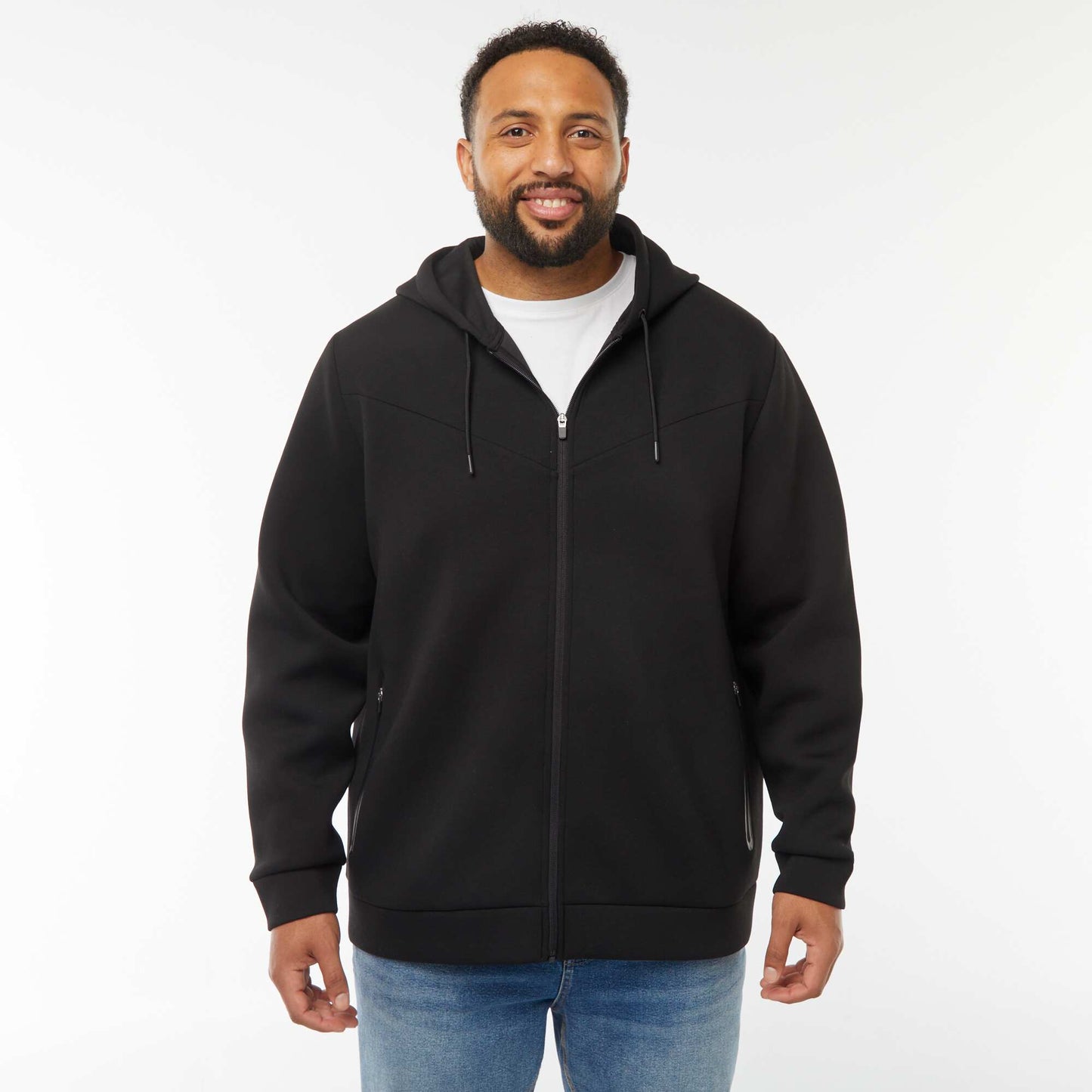 Sweat zippé en néoprène - unisexe NOIR