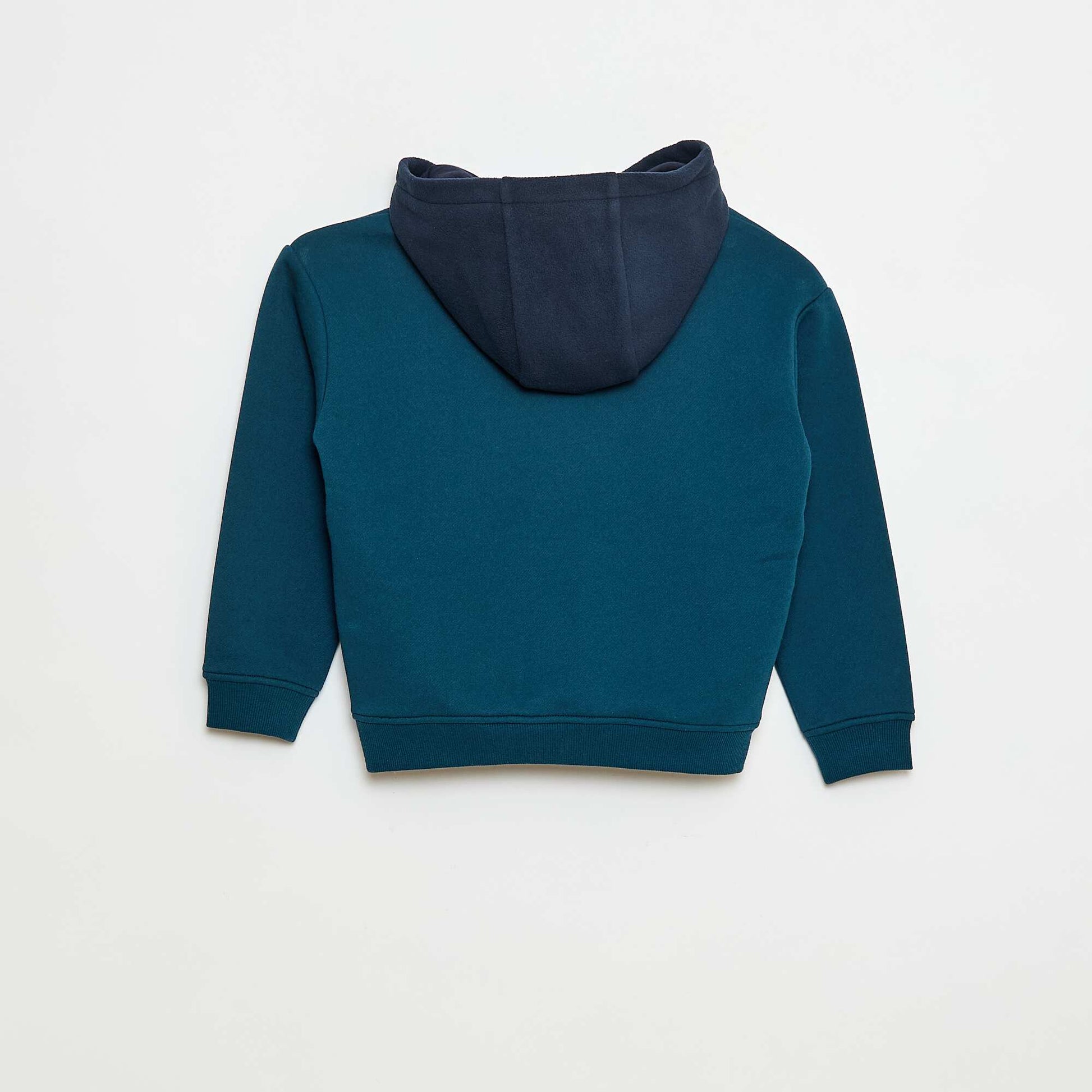 Sweat à capuche loose en polaire BLEU