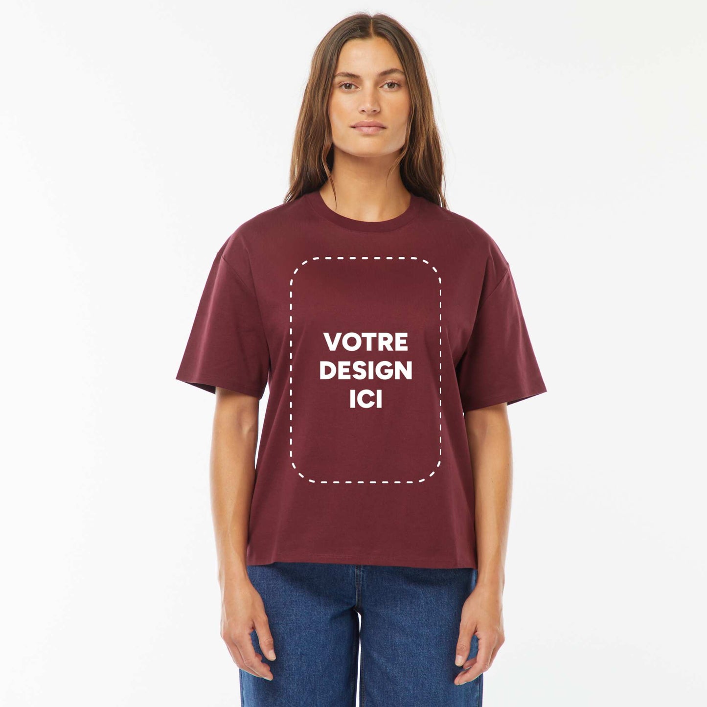 T-shirt coton 225 Gr BORDEAUX