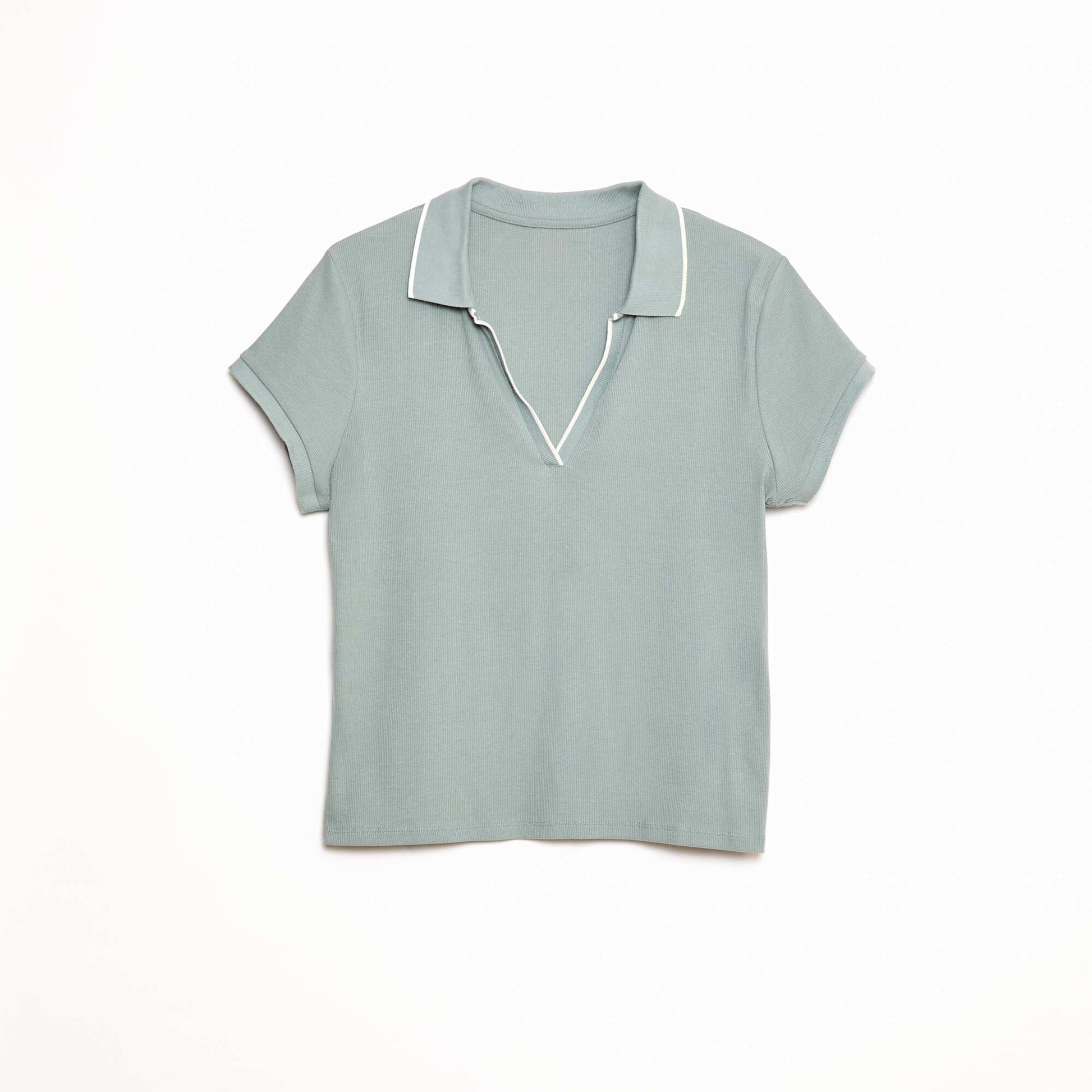 Polo maille côtelée 220 gr GRIS