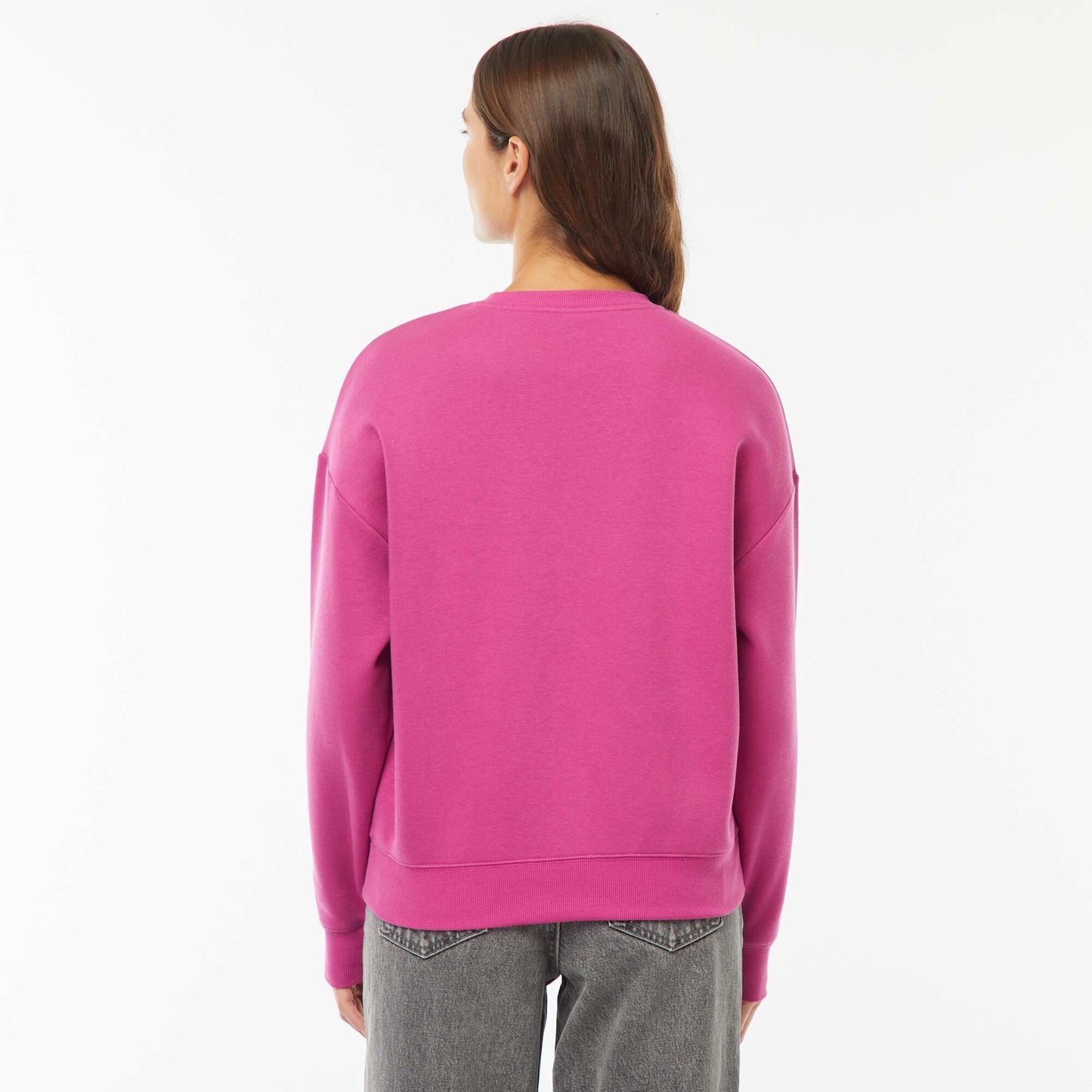 Sweat col rond molleton 260 Gr ROSE