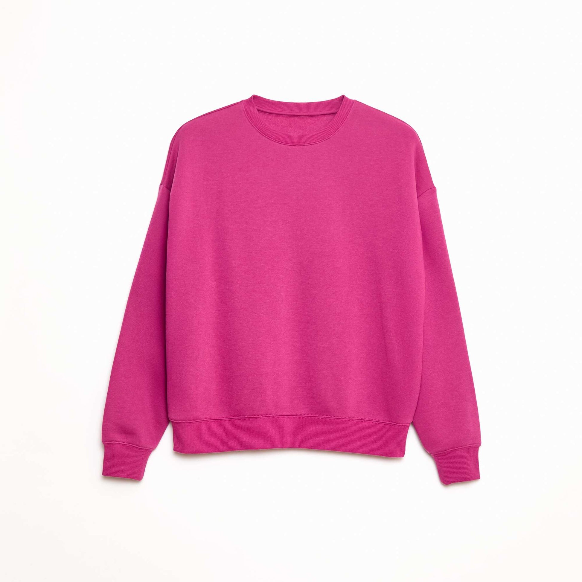 Sweat col rond molleton 260 Gr ROSE