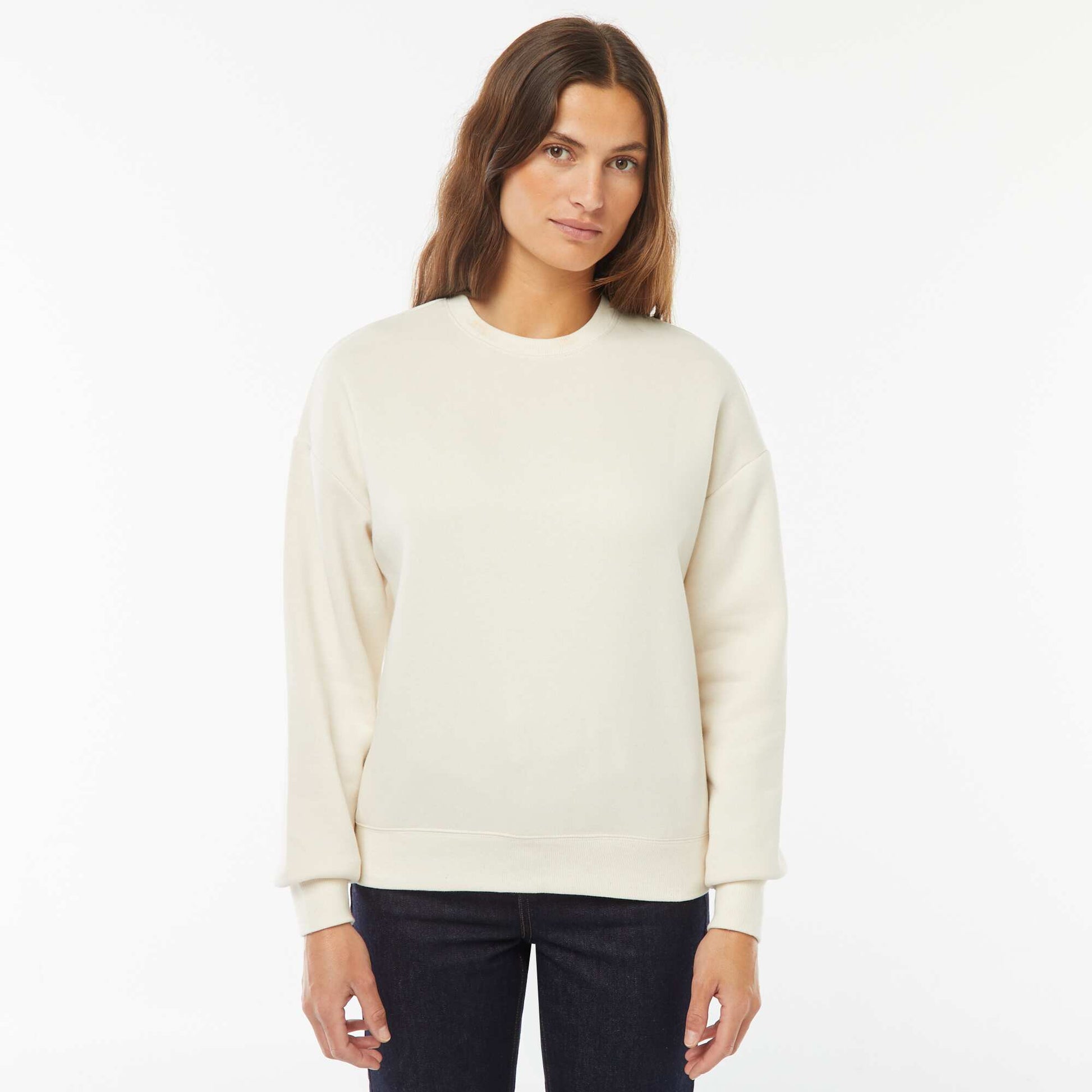 Sweat col rond molleton 260 Gr BLANC