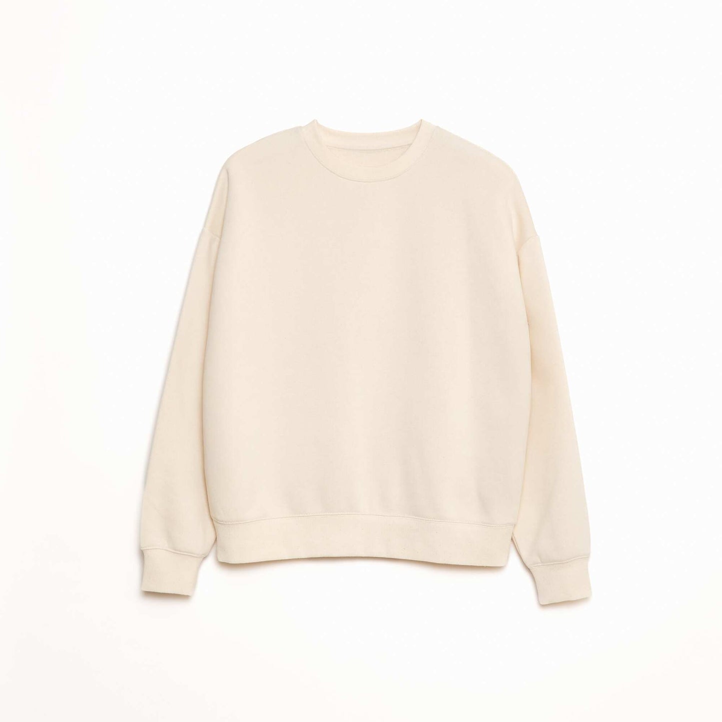 Sweat col rond molleton 260 Gr BLANC