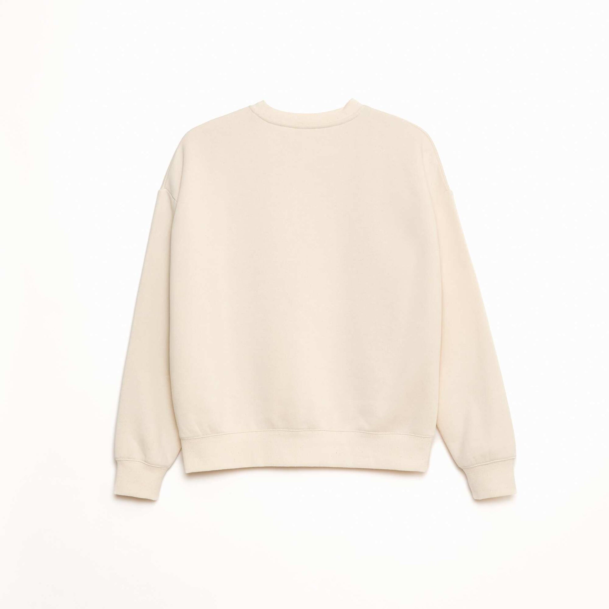 Sweat col rond molleton 260 Gr BLANC