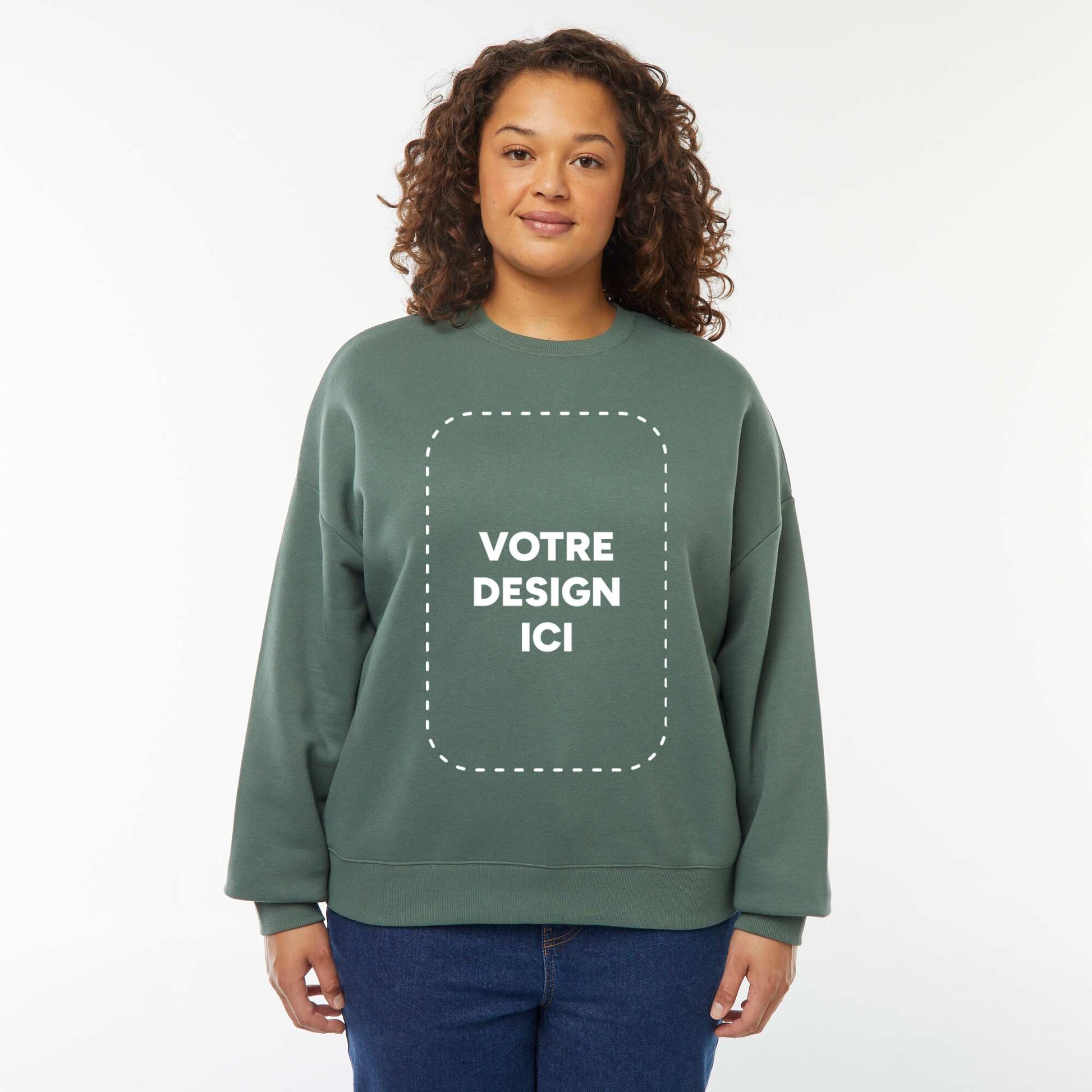 Sweat col rond molleton 260 Gr VERT