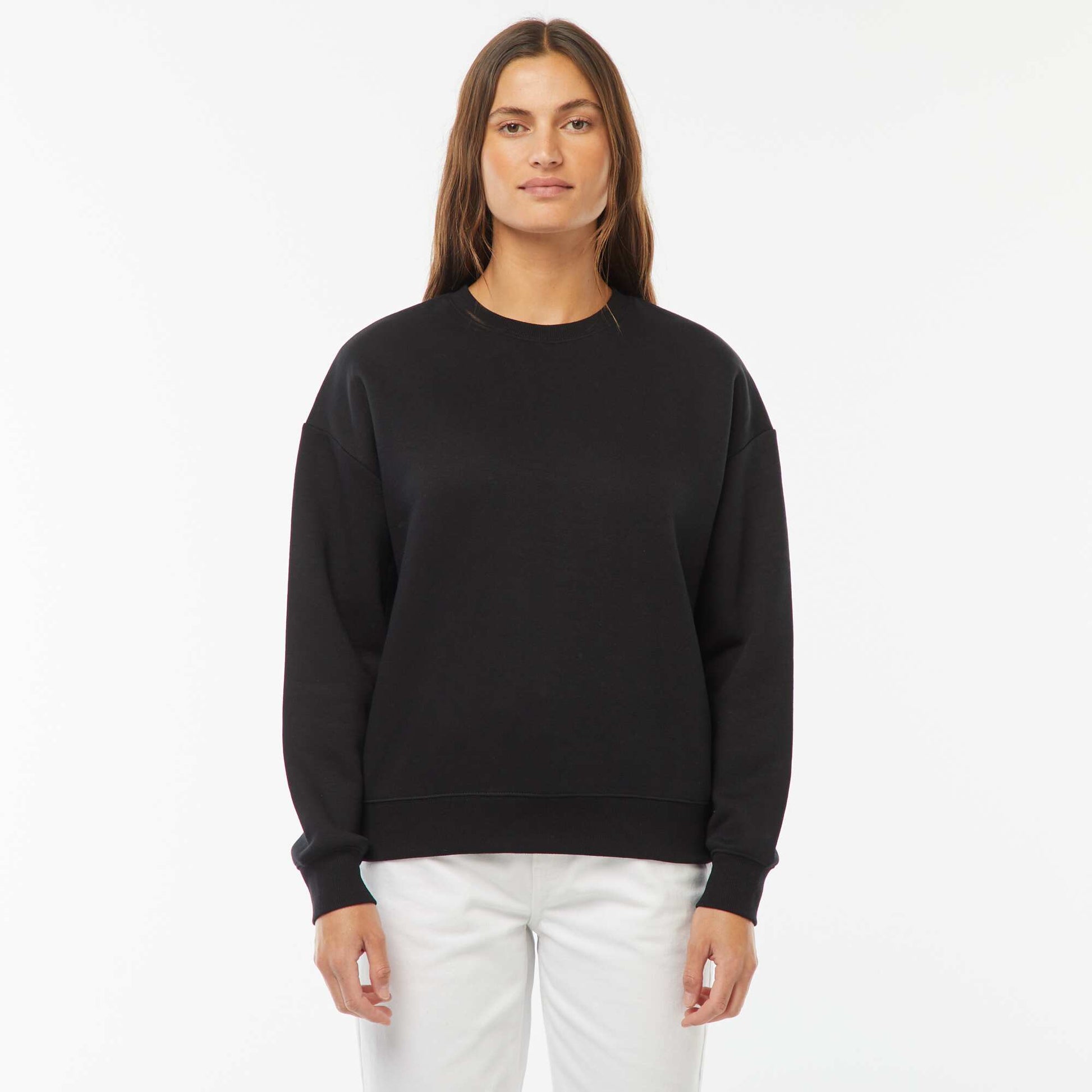 Sweat col rond molleton 260 Gr NOIR