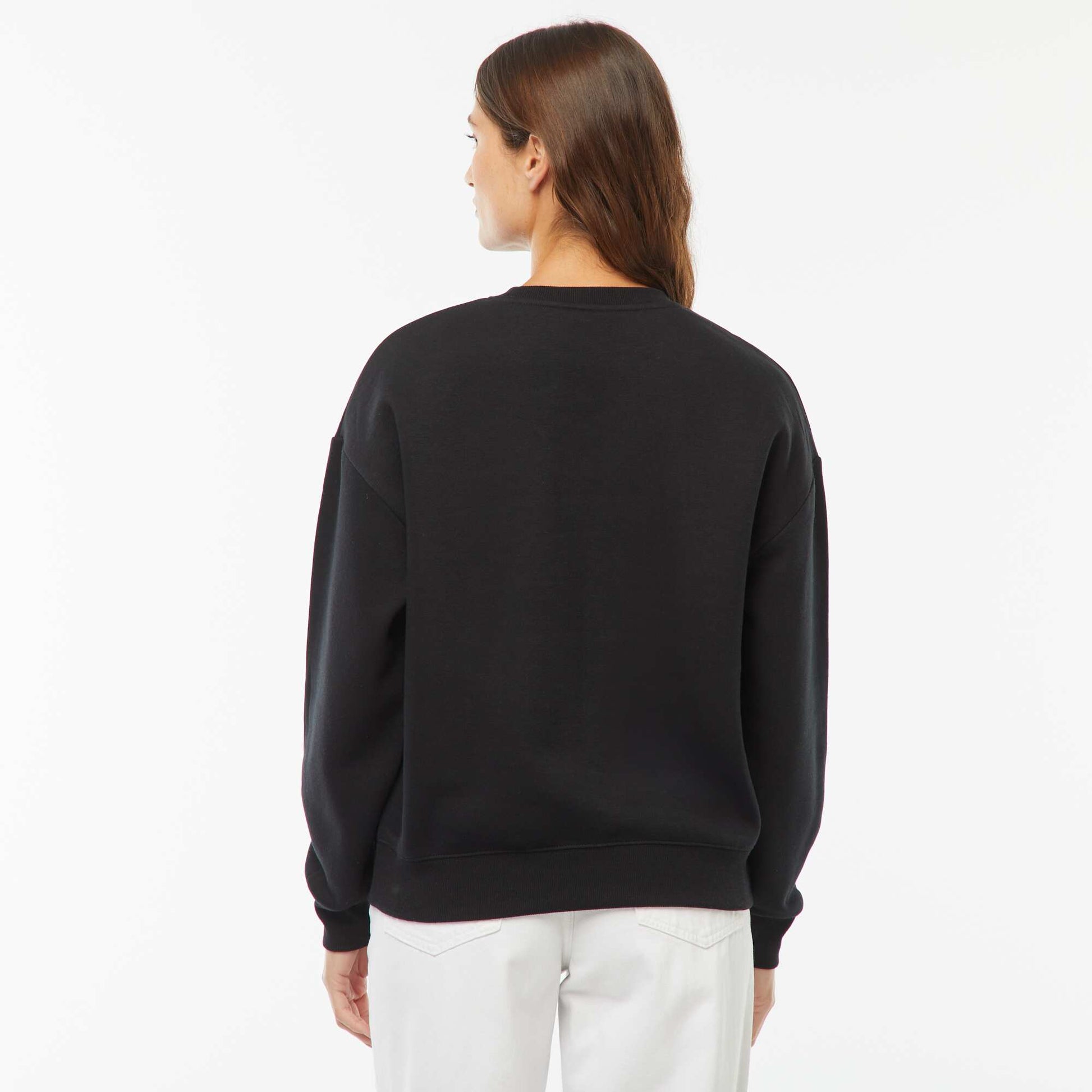 Sweat col rond molleton 260 Gr NOIR