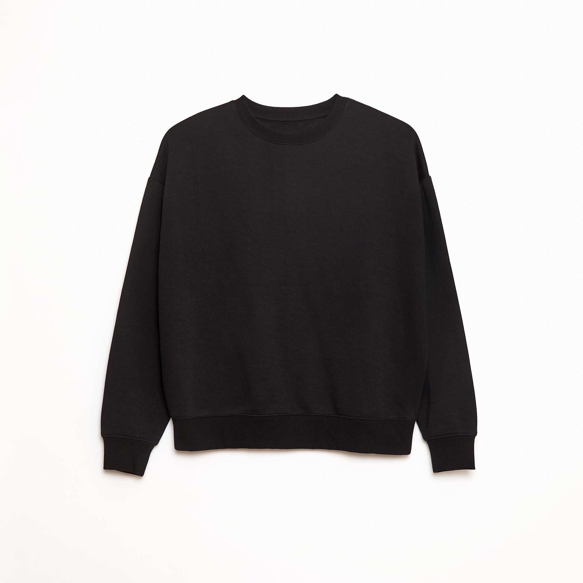 Sweat col rond molleton 260 Gr NOIR