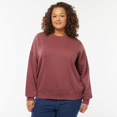 Sweat col rond molleton 260 Gr ROSE FONCé