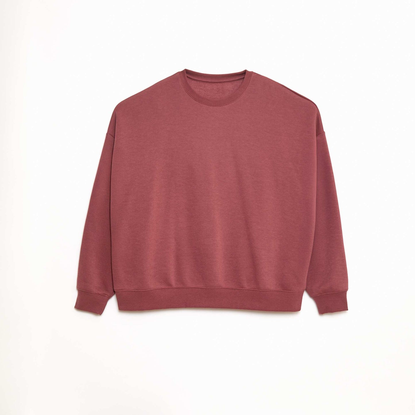 Sweat col rond molleton 260 Gr ROSE FONCé
