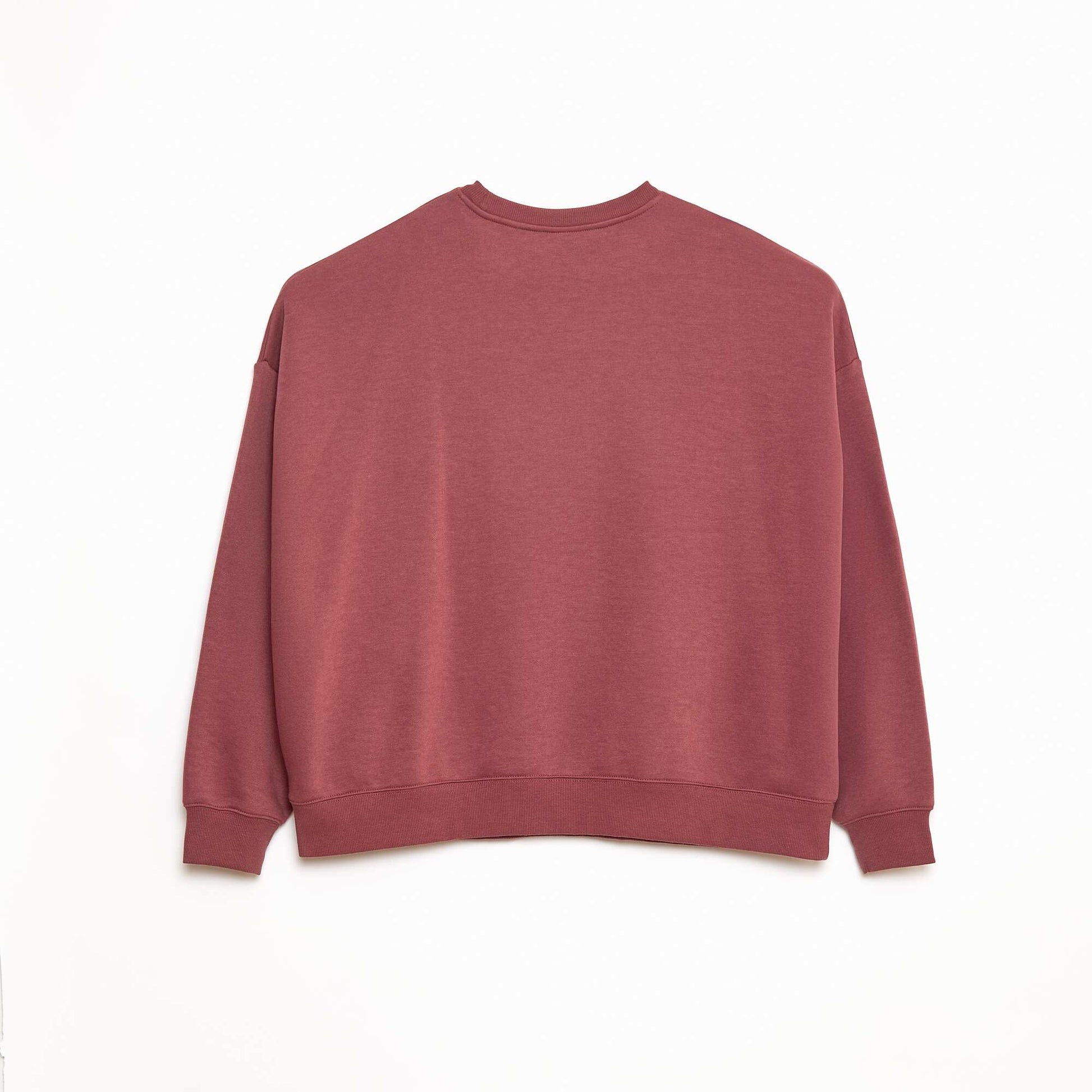 Sweat col rond molleton 260 Gr ROSE FONCé
