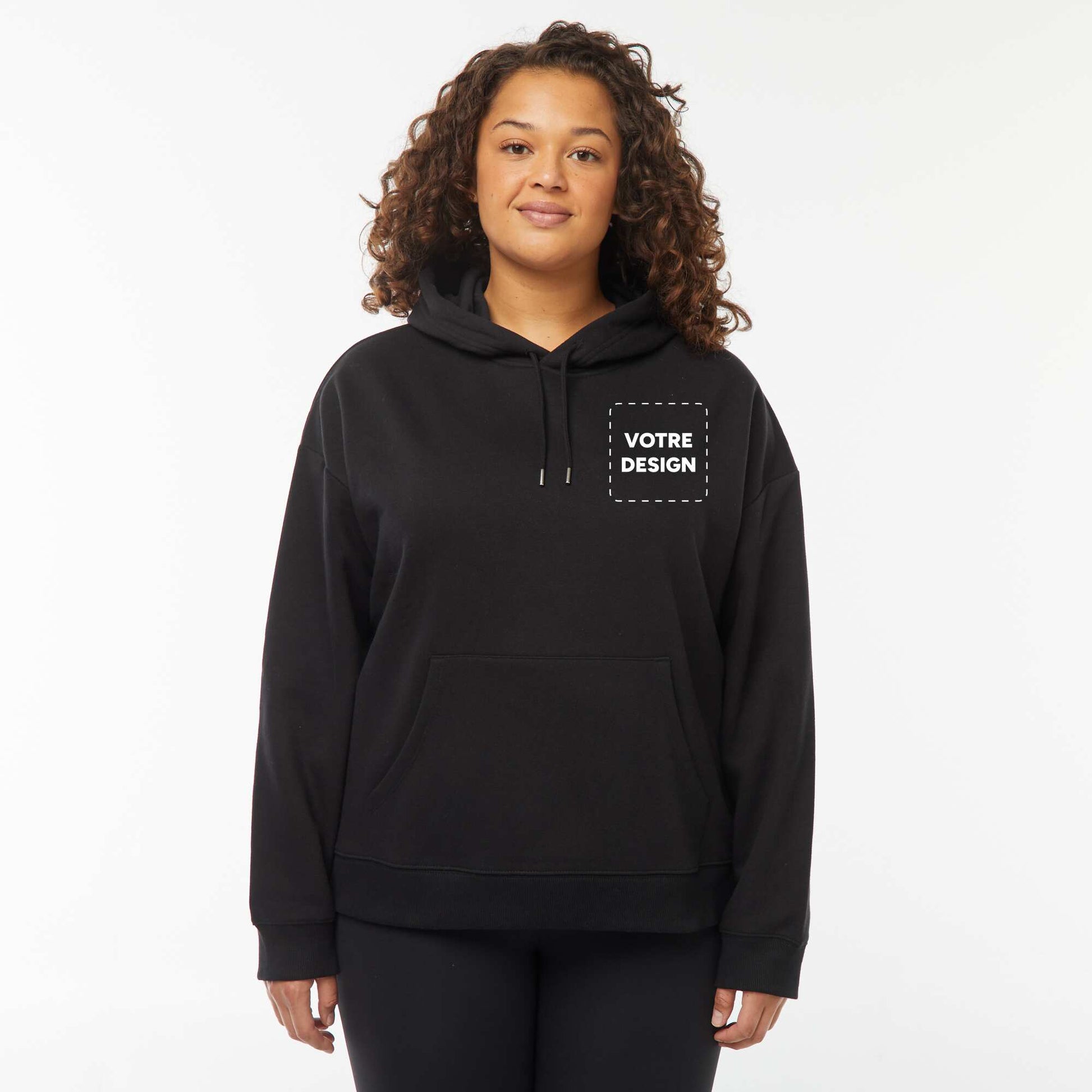 Sweat à capuche molleton 260 Gr NOIR