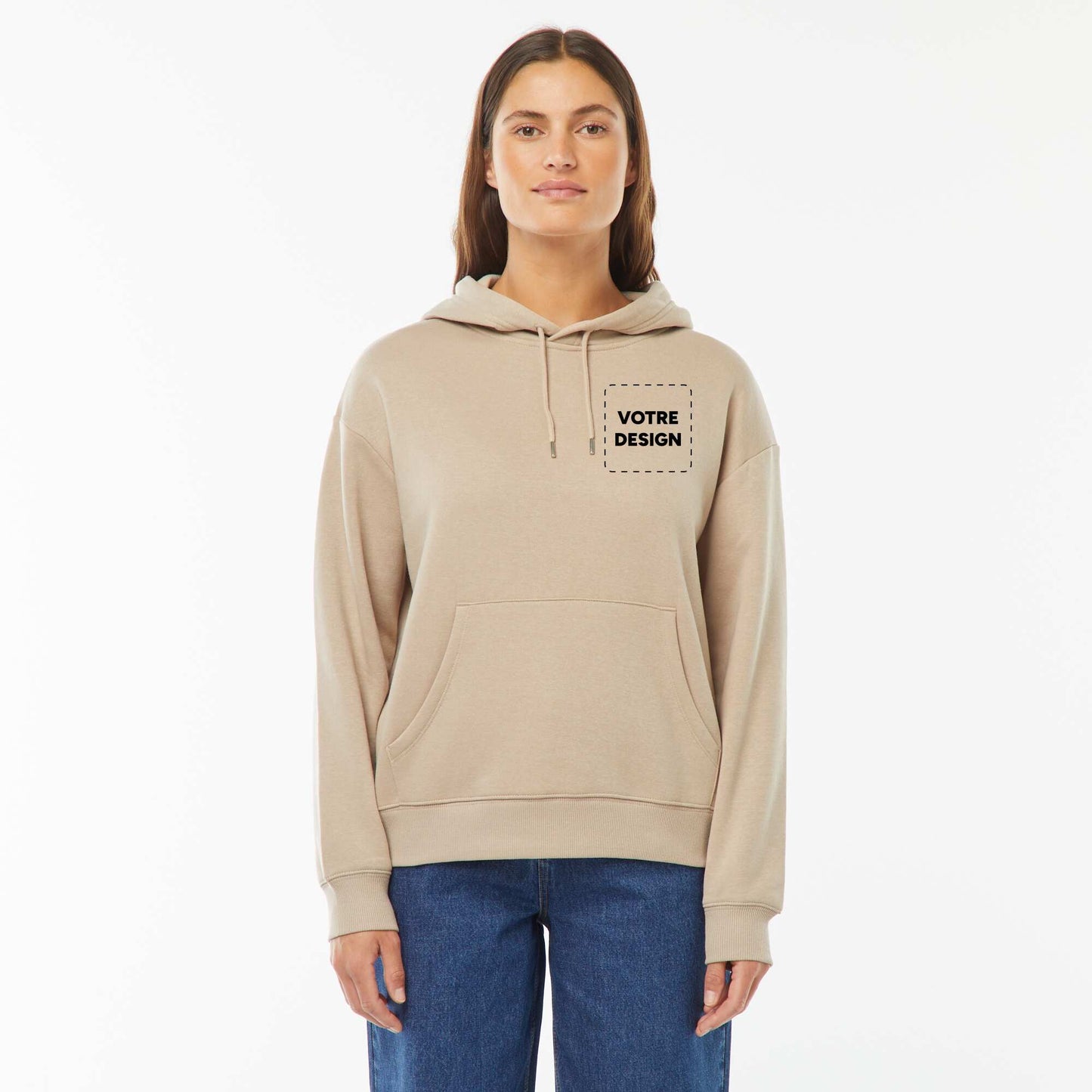 Sweat à capuche molleton 260 Gr BEIGE