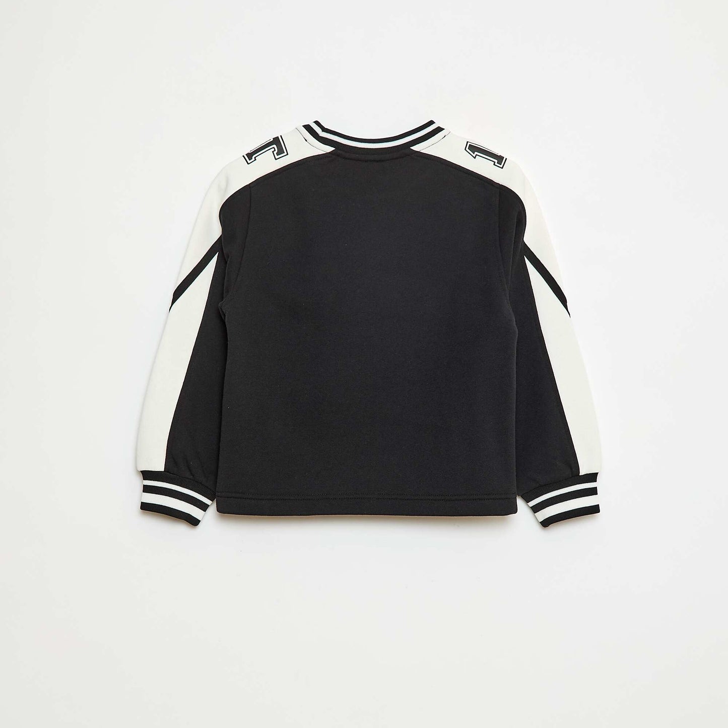 Sweat à motif bicolore NOIR