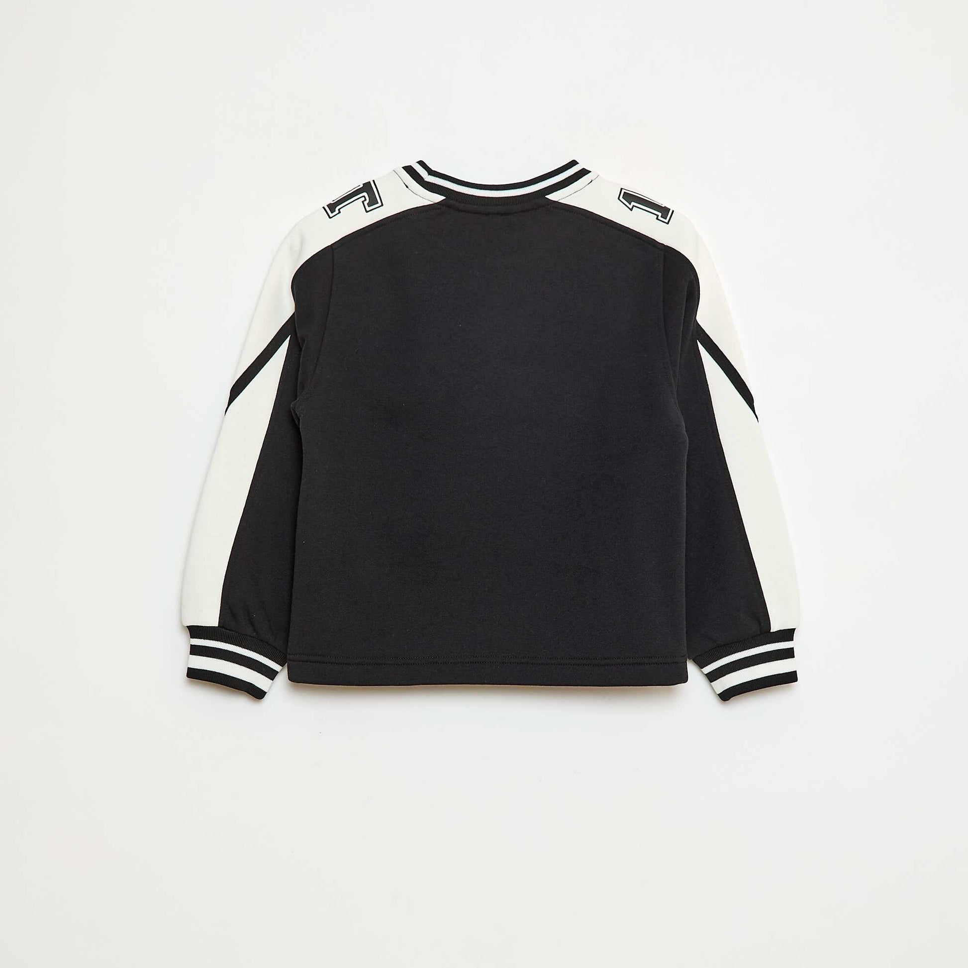 Sweat à motif bicolore NOIR