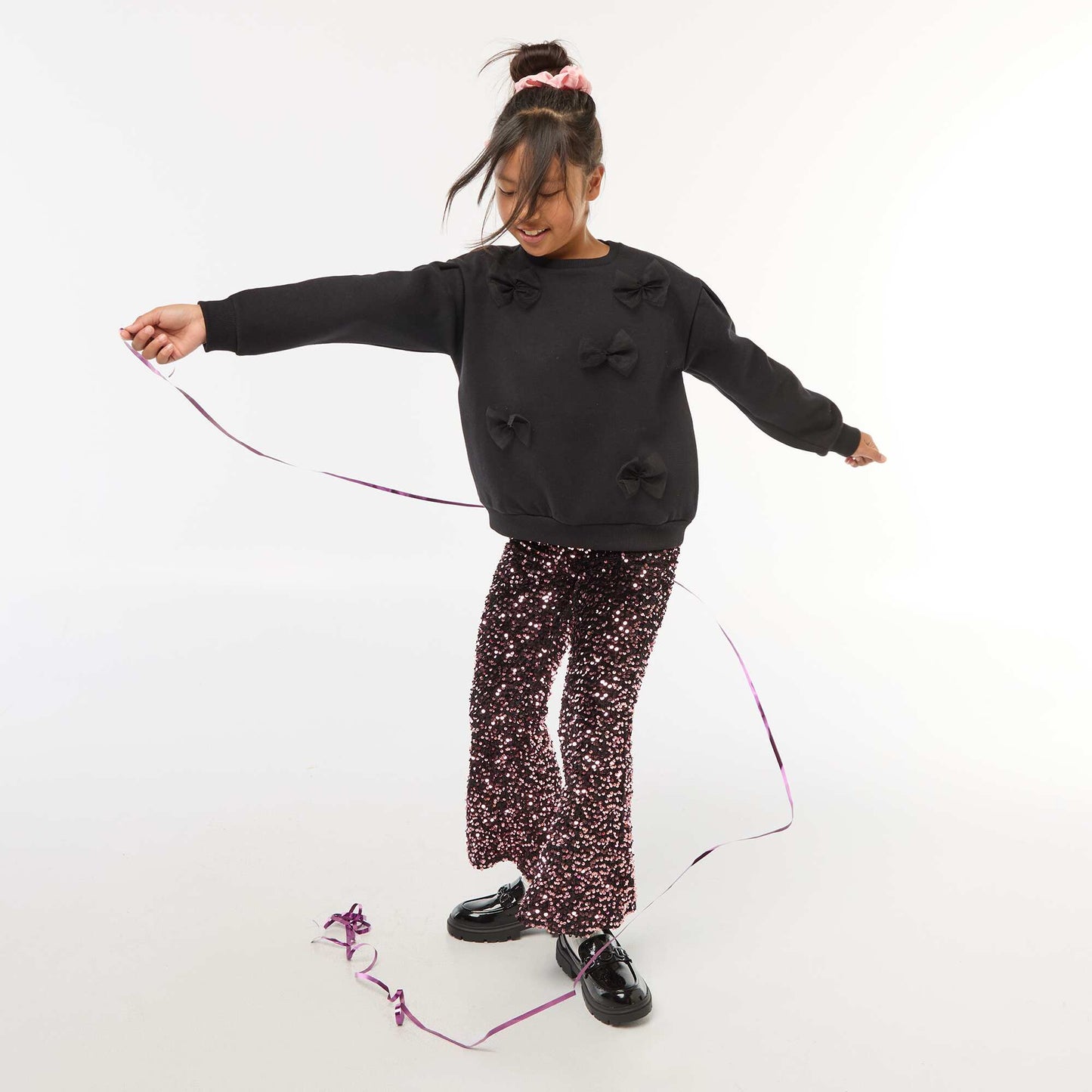 Sweat polaire fantaisie NOIR